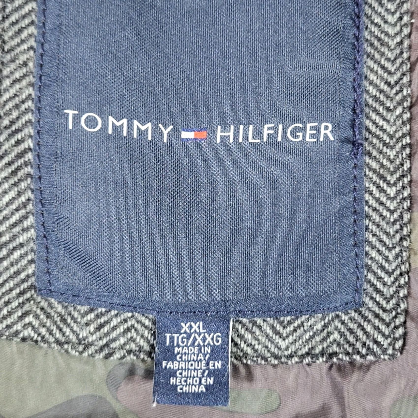 Tommy Hilfiger Tommy Hilfiger Jacket Mens Size XXL Herringbone Hooded Grey Black Size US XXL / EU 58 / 5 - 5 Thumbnail