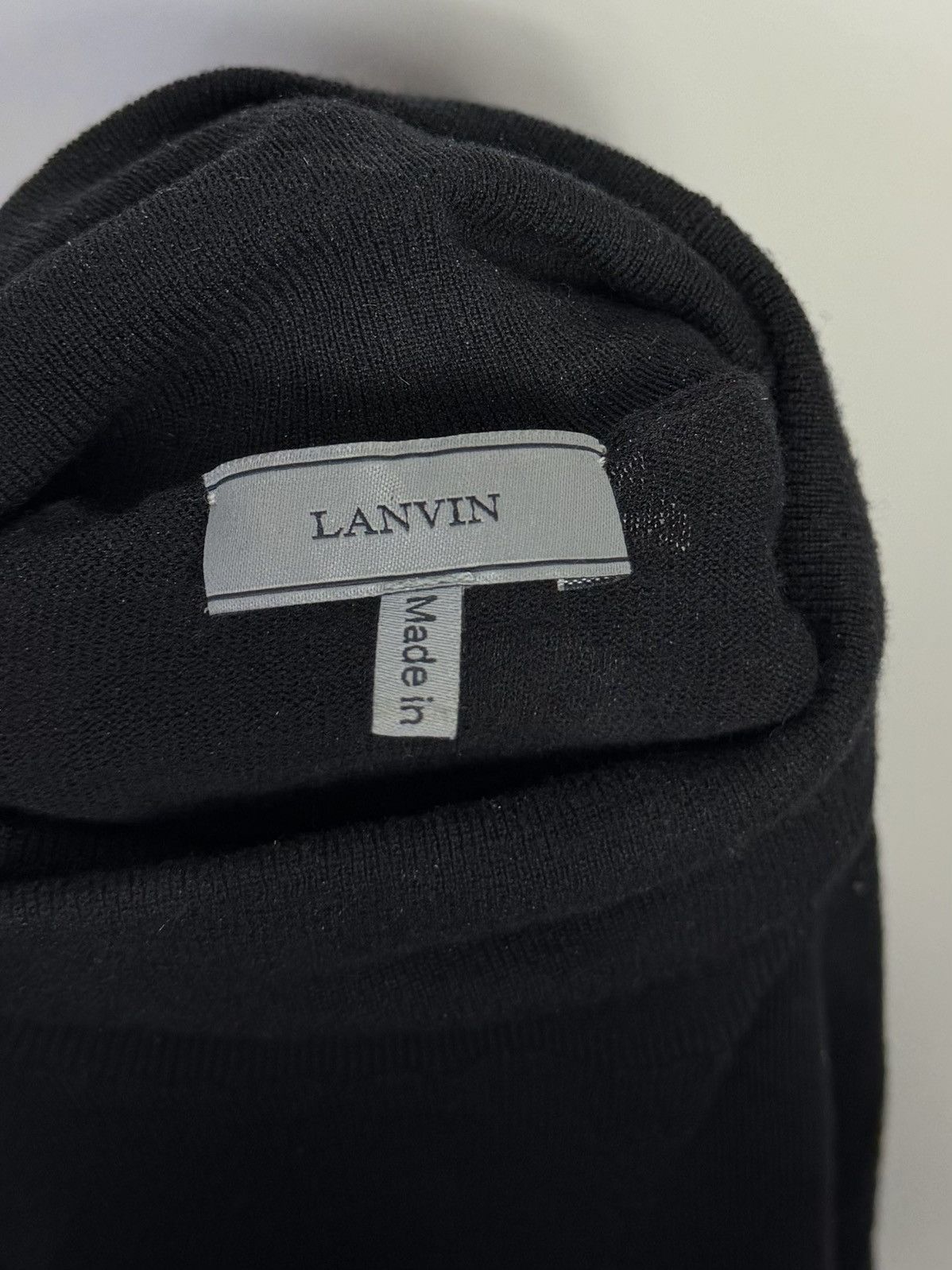 Lanvin Lanvin 100% Extrafine Wool Turtleneck Sweater Black Jeanne Size L / US 10 / IT 46 - 3 Thumbnail