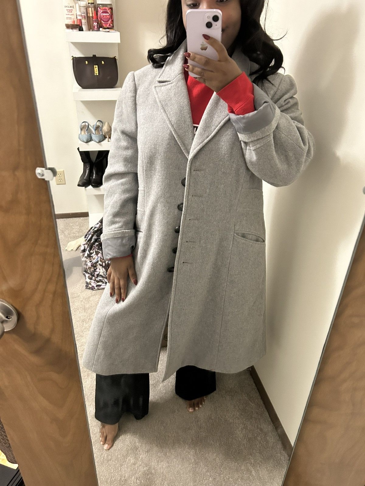 Vintage Size 20 gray trenchcoat! Fits like a XL! Size XXL / US 16-18 / IT 52-54 - 7 Thumbnail
