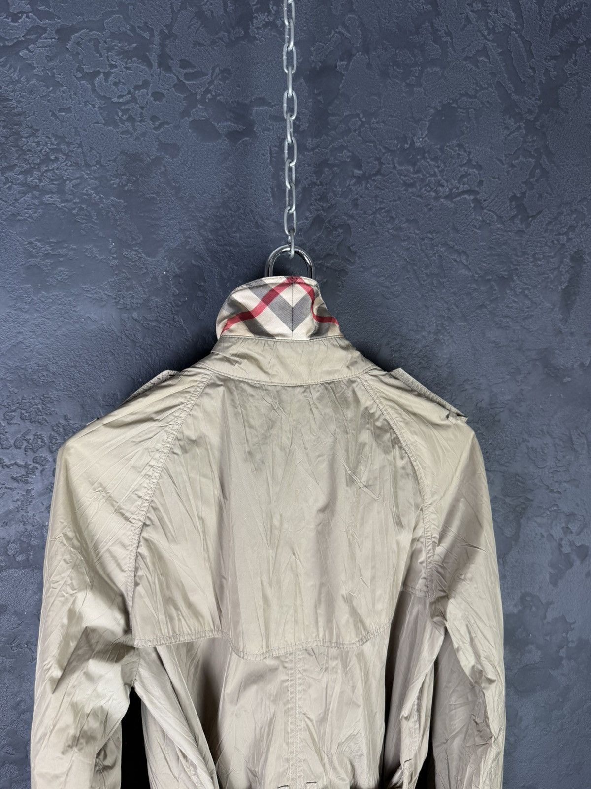 Burberry BURBERRY Beige Nylon Belted Women’s Double Trench Coat Size M / US 6-8 / IT 42-44 - 11 Thumbnail