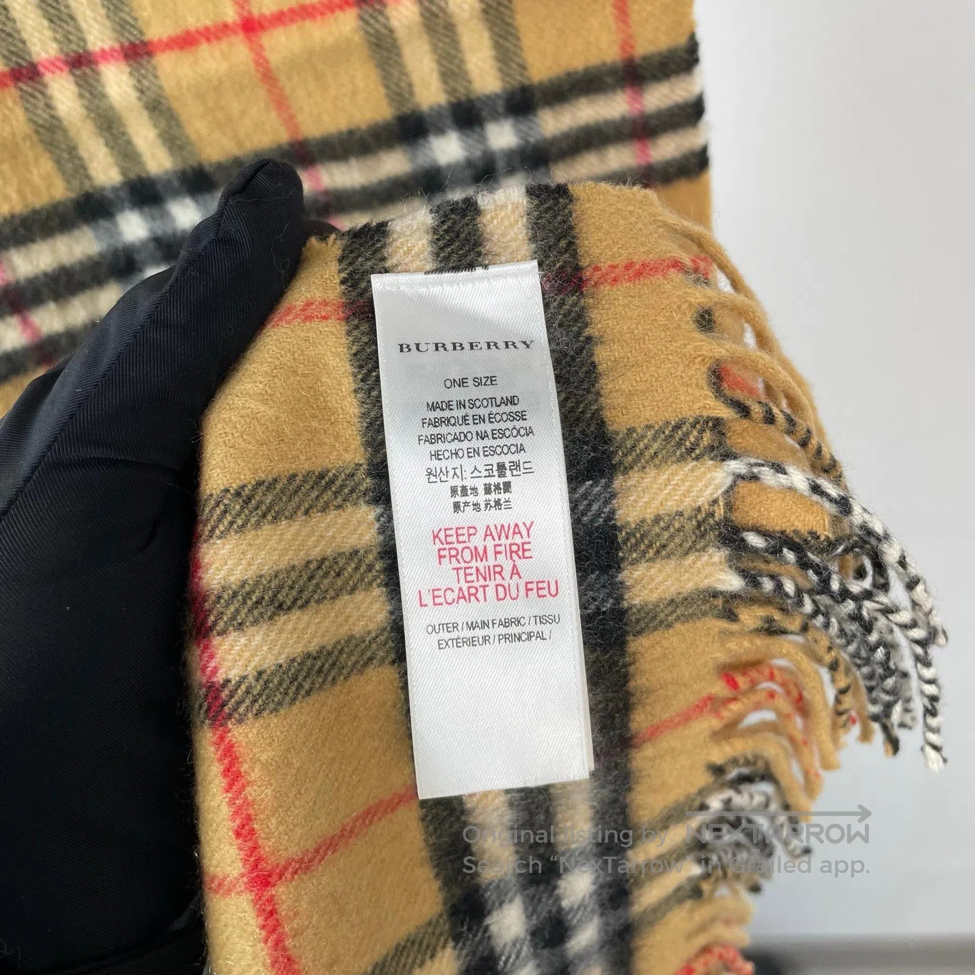 Burberry Burberry Brown Double-sided Classic Plaid Cashmere Scarf| Size ONE SIZE - 7 Thumbnail