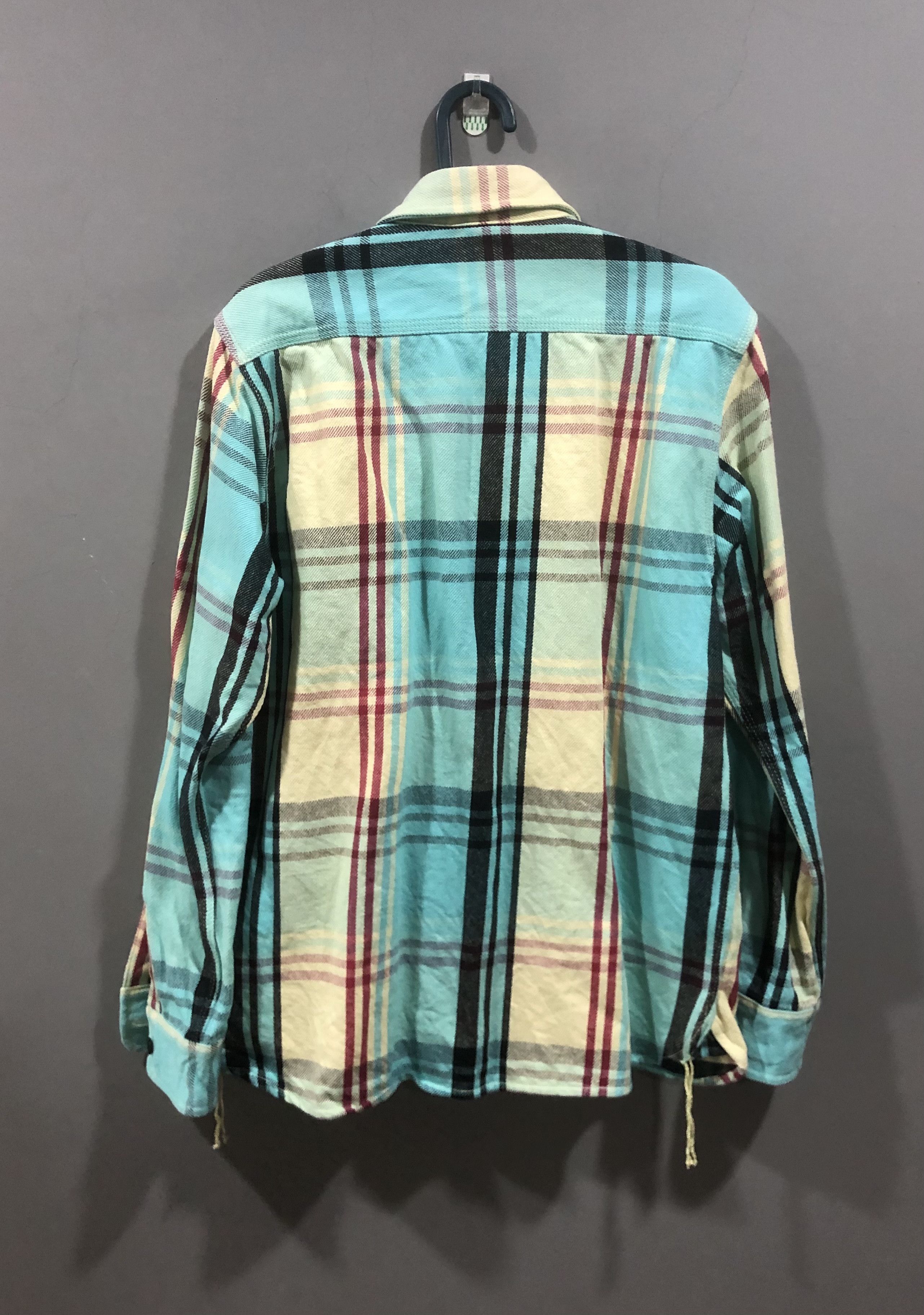 Japanese Brand Houston Union Made Heavy Cotton Flannel Shirt Size US L / EU 52-54 / 3 - 10 Thumbnail