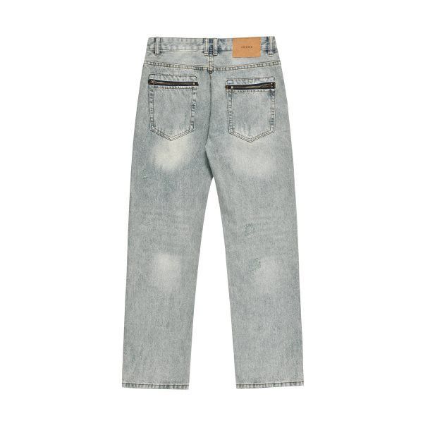 Japanese Brand Street functional wide-leg distressed flared ripped jeans Size US 32 / EU 48 - 2 Thumbnail