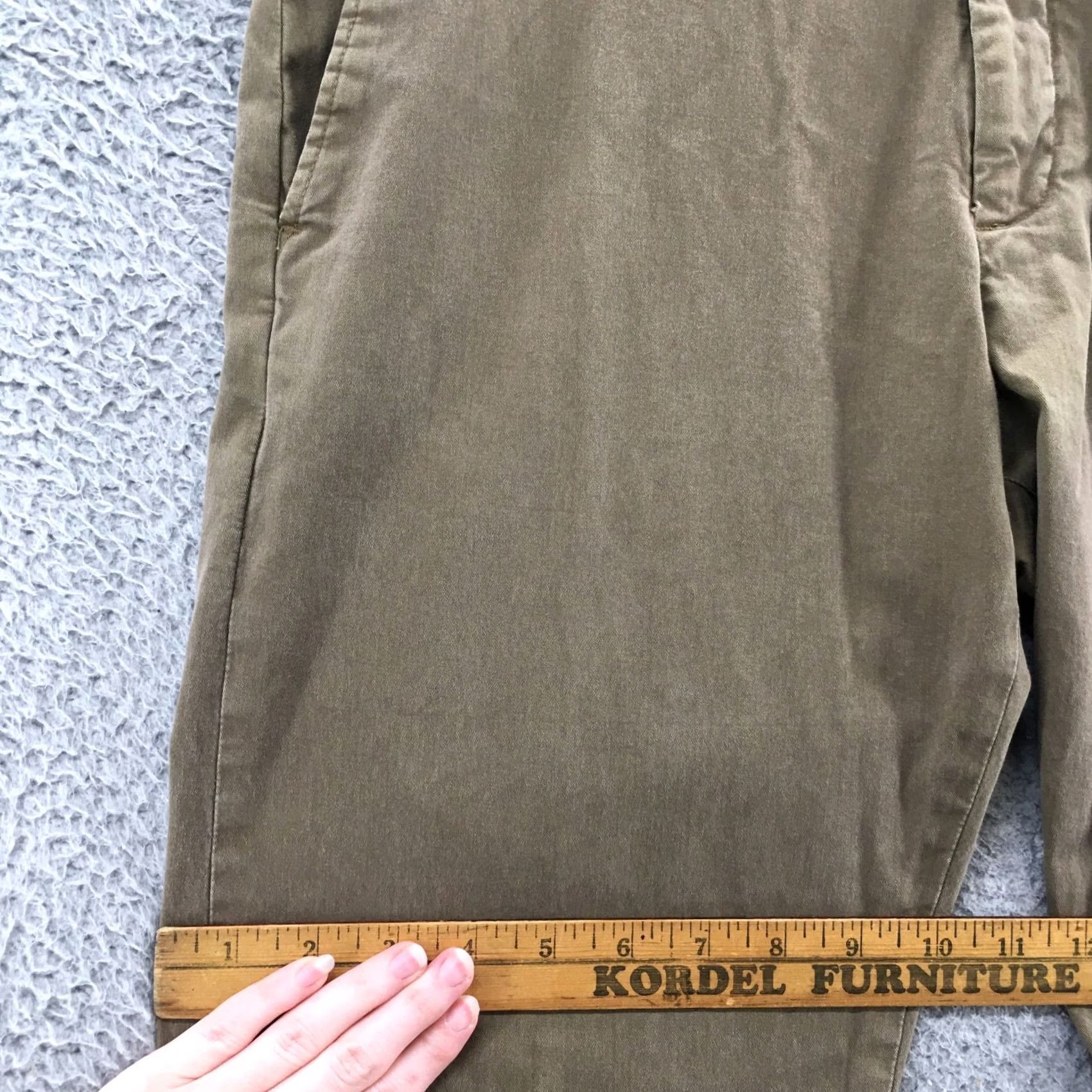 Banana Republic Banana Republic Fulton Skinny Chino Pants Mens 35x32 Green Button Dropdown Size US 35 - 7 Thumbnail