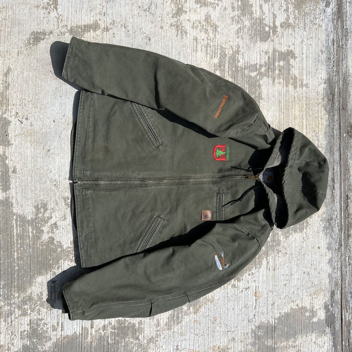 Carhartt × Vintage Vintage Carhartt Detroit Hoodies Army Jacket Size US M / EU 48-50 / 2 - 9 Thumbnail