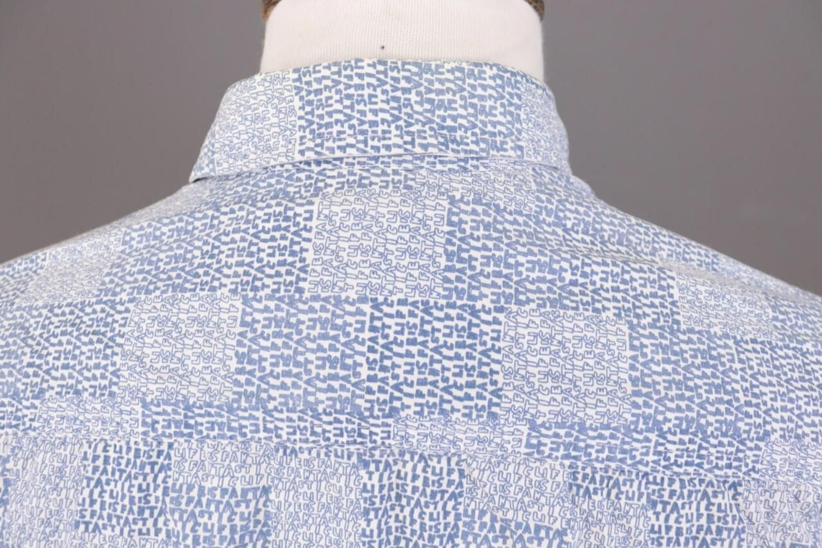 Desigual Desigual Blue Printed Long Sleeve Dress Shirt Size M Size US M / EU 48-50 / 2 - 12 Thumbnail