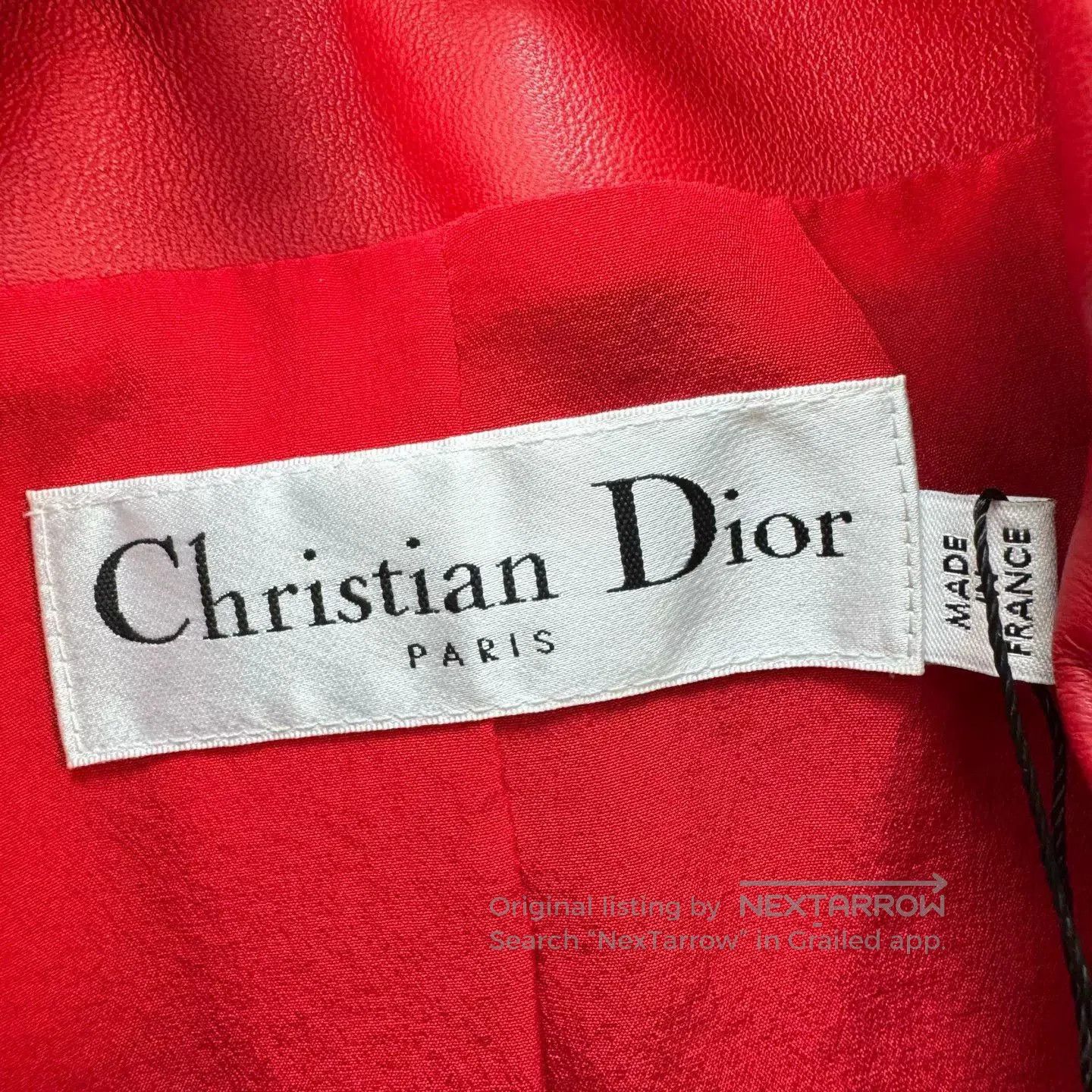 Dior red quilted multi-zip biker leather jacket. Size S / US 4 / IT 40 - 5 Thumbnail