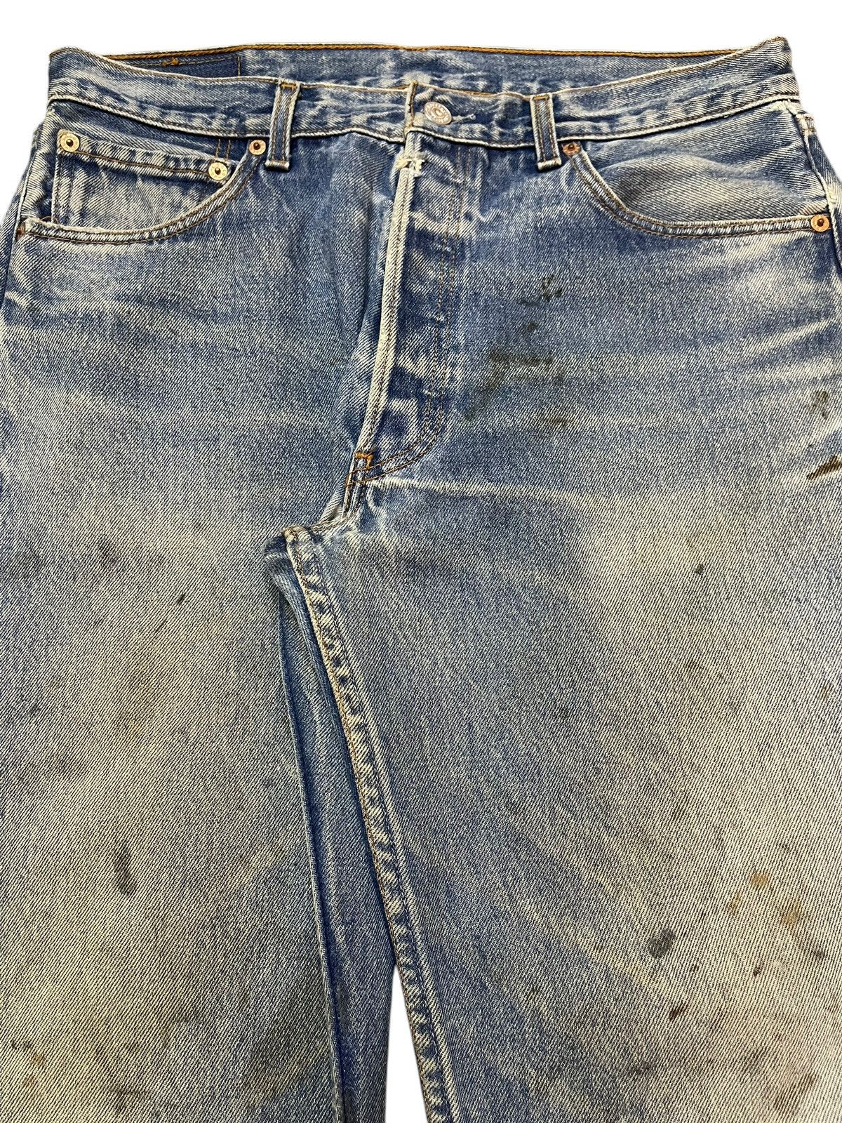 Levi's Vintage 90s Levis 501 Mud Faded Wash Style Loose Jeans Size US 32 / EU 48 - 4 Thumbnail