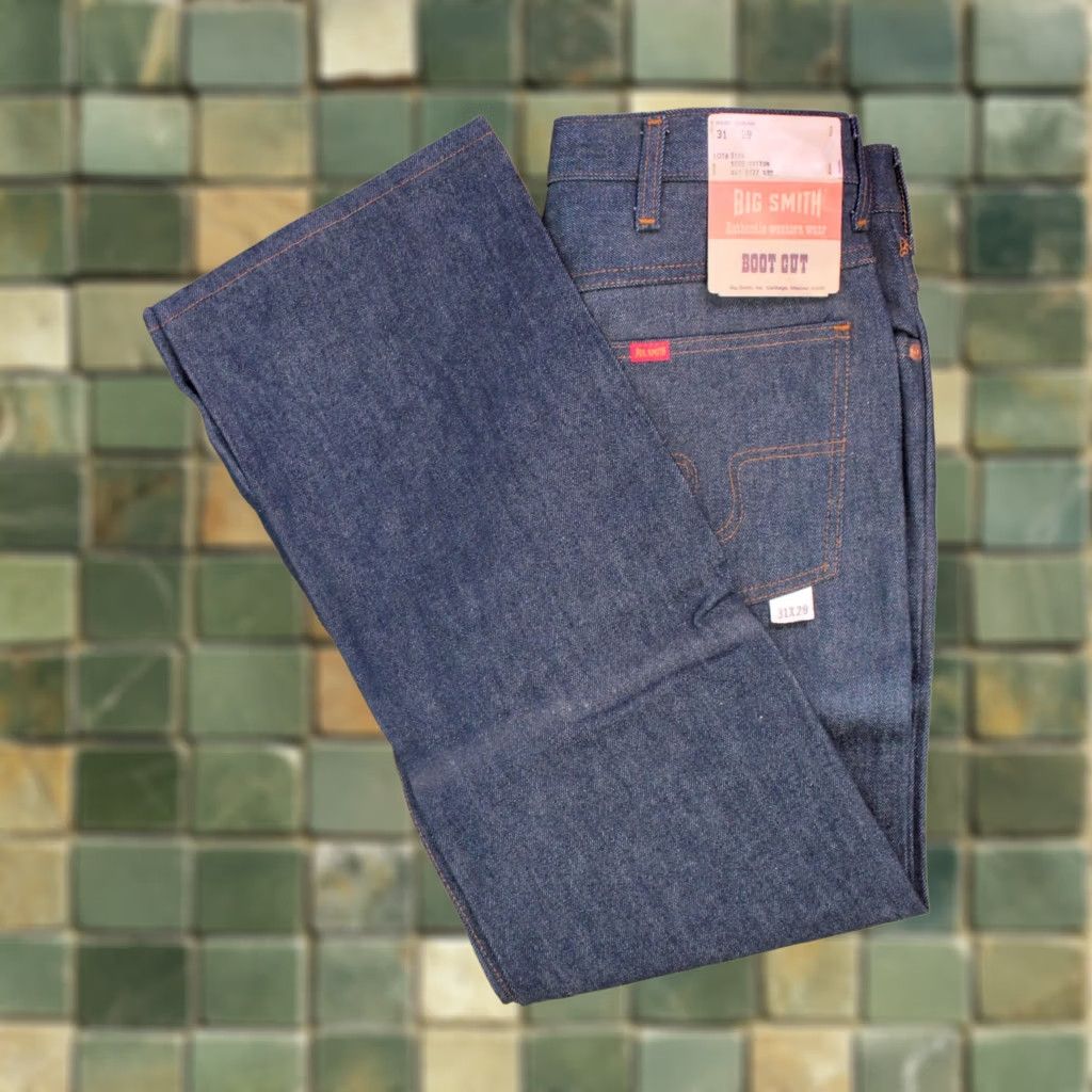 Vintage VINTAGE 70s Big Smith Boot Cut Jeans Mens 31x29 Blue 1970s Size US 31 - 1 Thumbnail