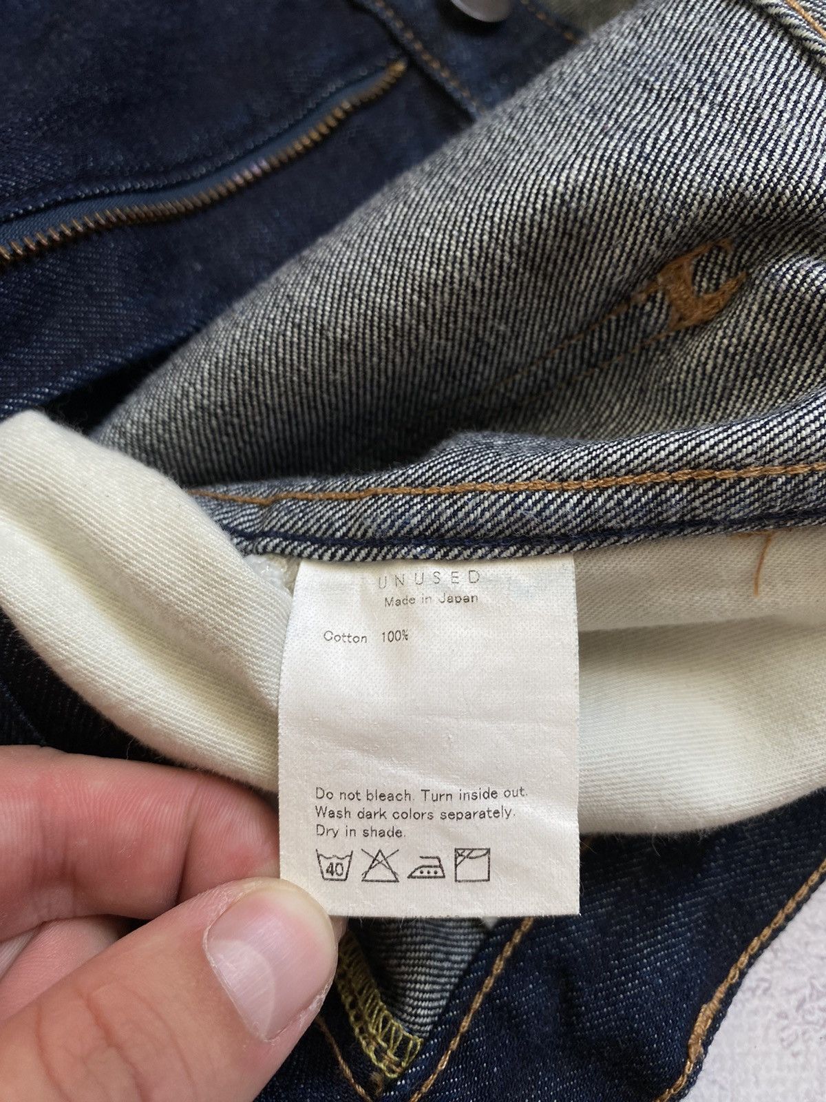 Unused Japanese Men’s Unused Denim Dark Blue Pants Size 3 Size US 32 / EU 48 - 15 Thumbnail