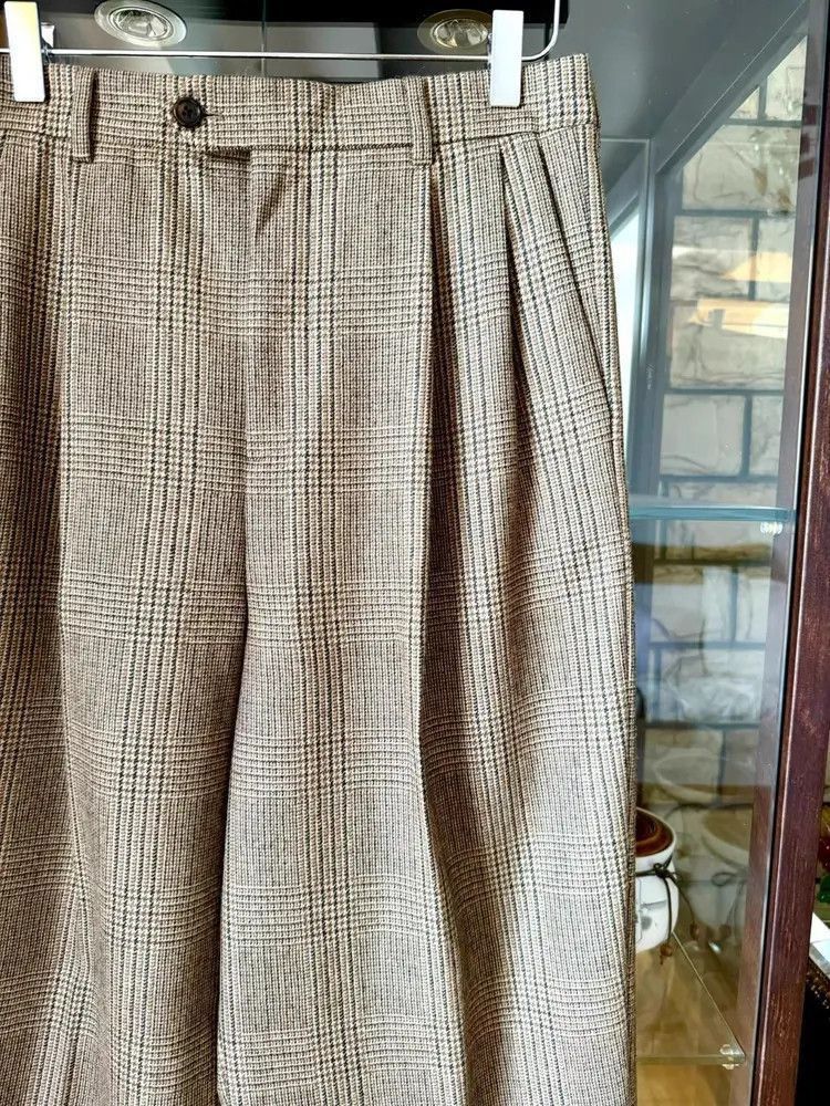 Celine Sz 48 Celine by Hedi 23SS Plaid Pattern Trousers-2507 Size US 32 / EU 48 - 2 Thumbnail