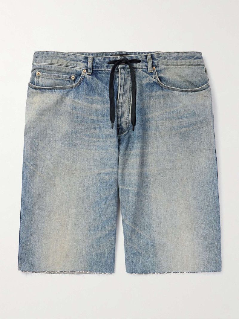 Balenciaga o1w1db10226 Baggy Shorts In Blue Size US 29 - 1 Thumbnail