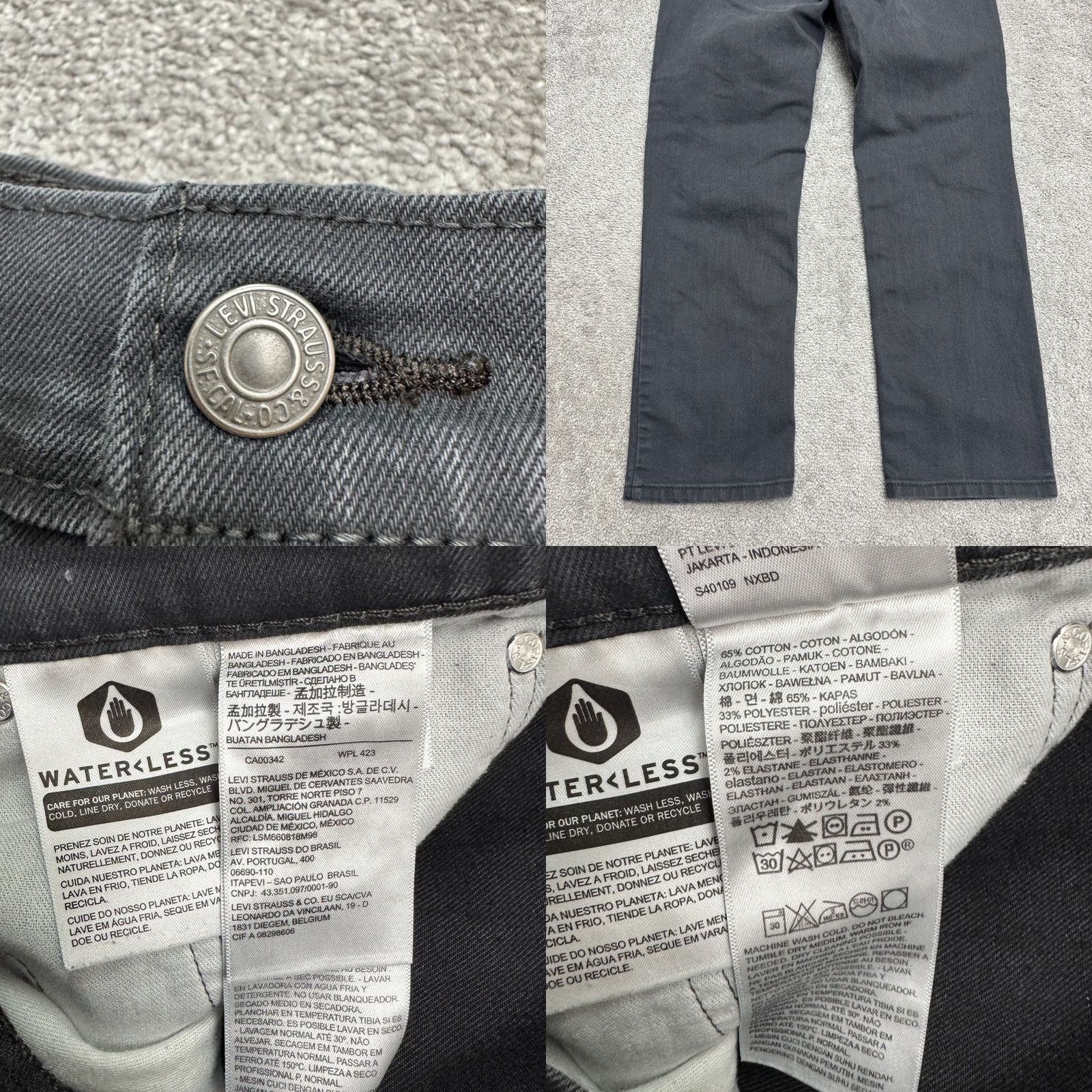 Levi's VINTAGE Levi's 541 Athletic Fit Taper Jeans Mens 32x32 Charcoal Gray Cotton Blend Denim City Grunge Mens Size US 32 / EU 48 - 8 Thumbnail