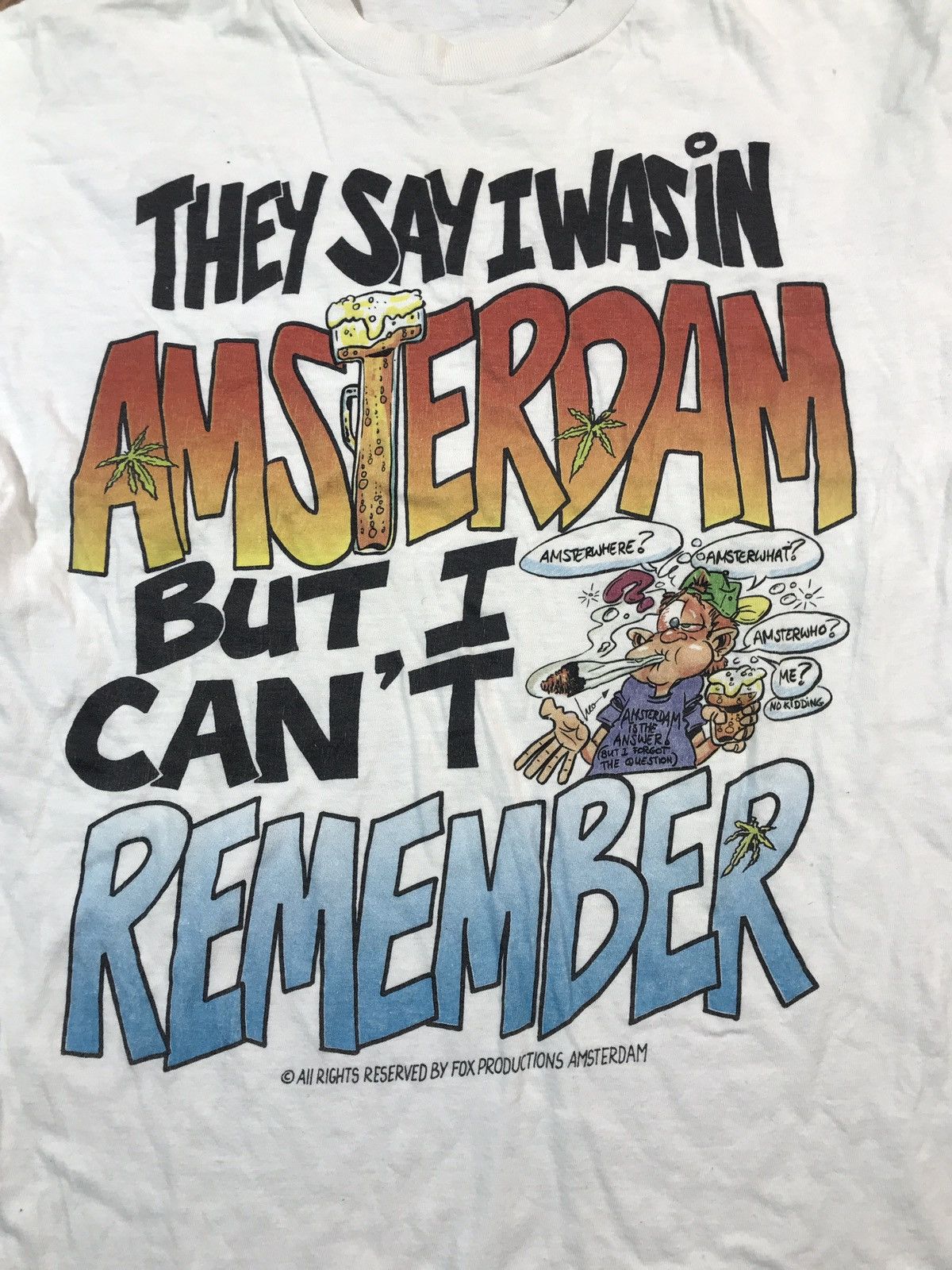 Vintage Vintage University Caricature 90s T Shirt Humor Size US M / EU 48-50 / 2 - 2 Thumbnail