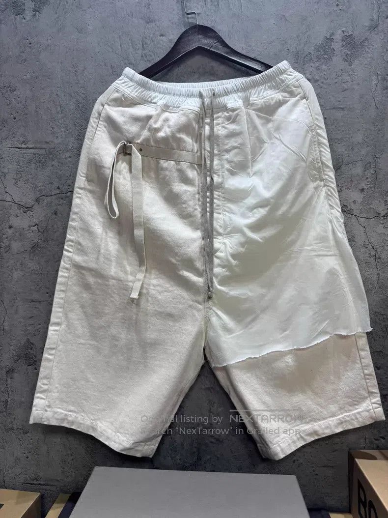 Rick Owens Rick Owens size s 19ss White Cotton Asymmetric Patch Silk S Size US 28 / EU 44 - 8 Thumbnail