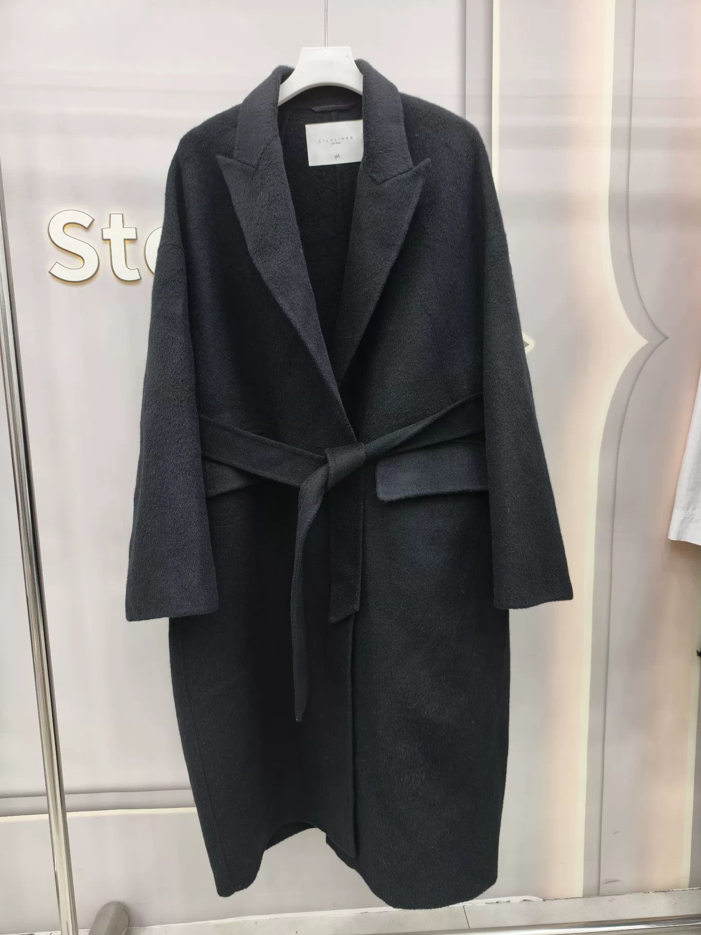Japanese Brand Black Camel Wool Robe Coat for Women Size S / US 4 / IT 40 - 1 Thumbnail