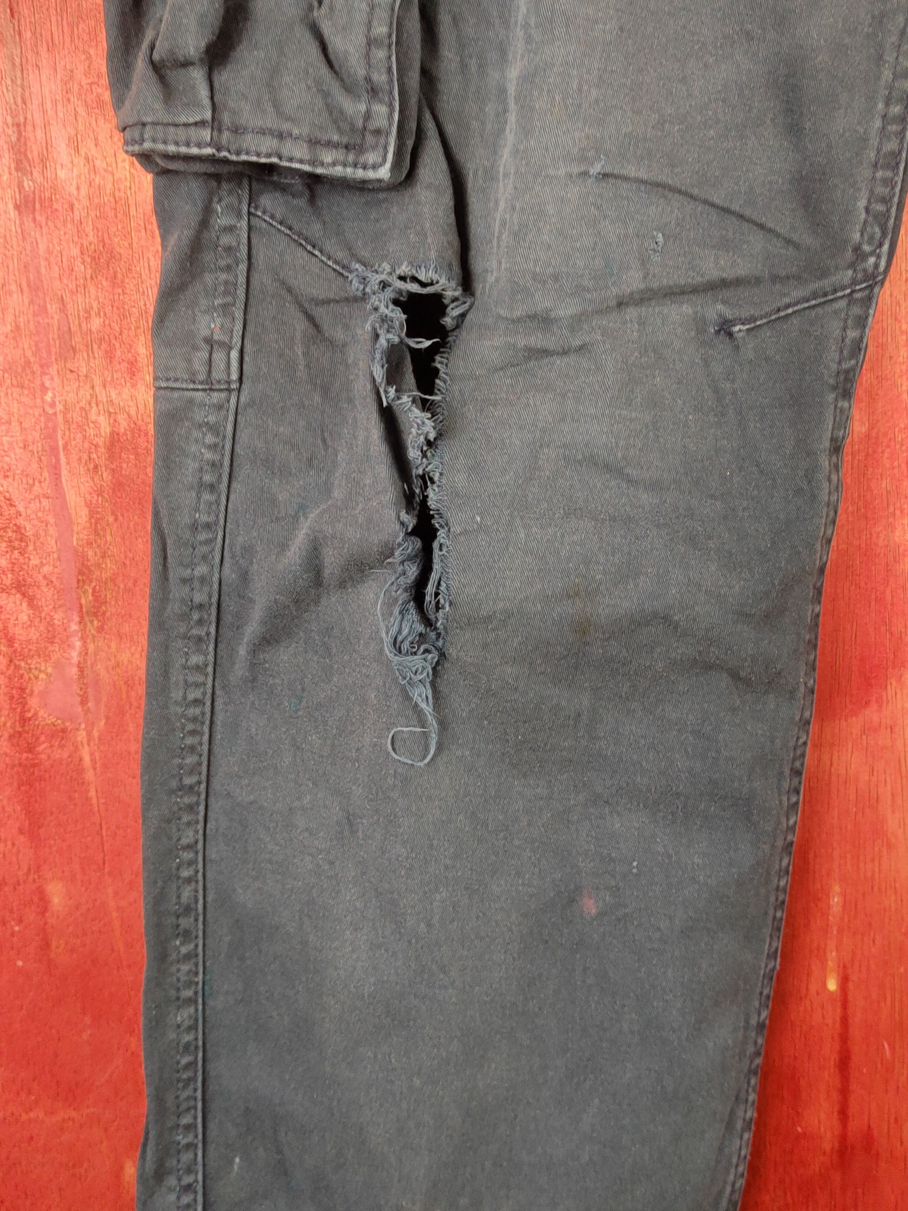Japanese Brand Geride Dark Blue Multipocket Tactical Cargo Pants #S2152 Size US 34 / EU 50 - 4 Thumbnail