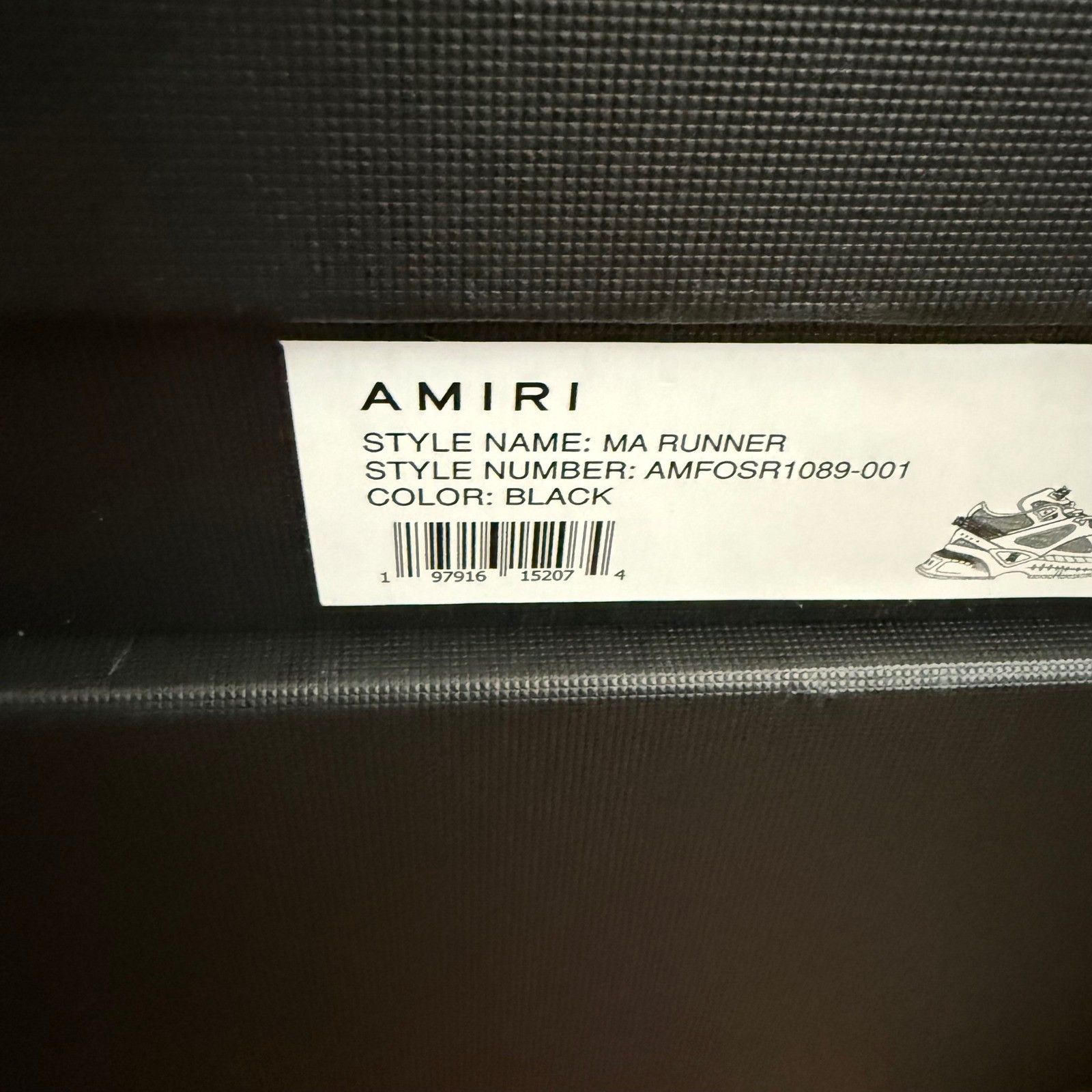 Amiri Amiri MA Runner Mens Size 10 Black White AMFOSR1089-001 Size US 10 / EU 43 - 3 Thumbnail