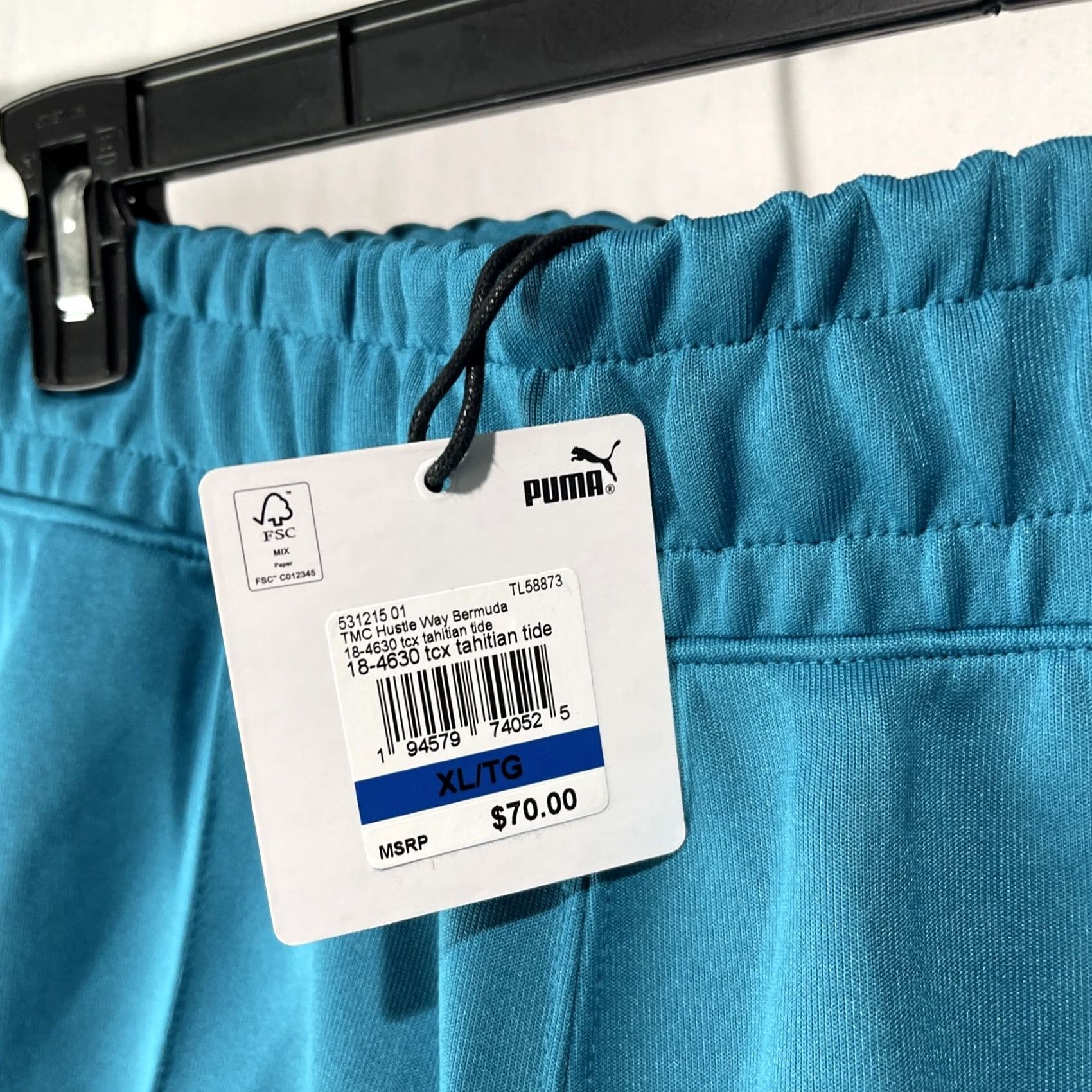 Puma PUMA Shorts Mens XL Hussle Way Bermuda Nipsey Hussle Marathon Continues Blue Cotton Blend Shorts Mens Blue Nike Shirt Size US 36 / EU 52 - 4 Thumbnail