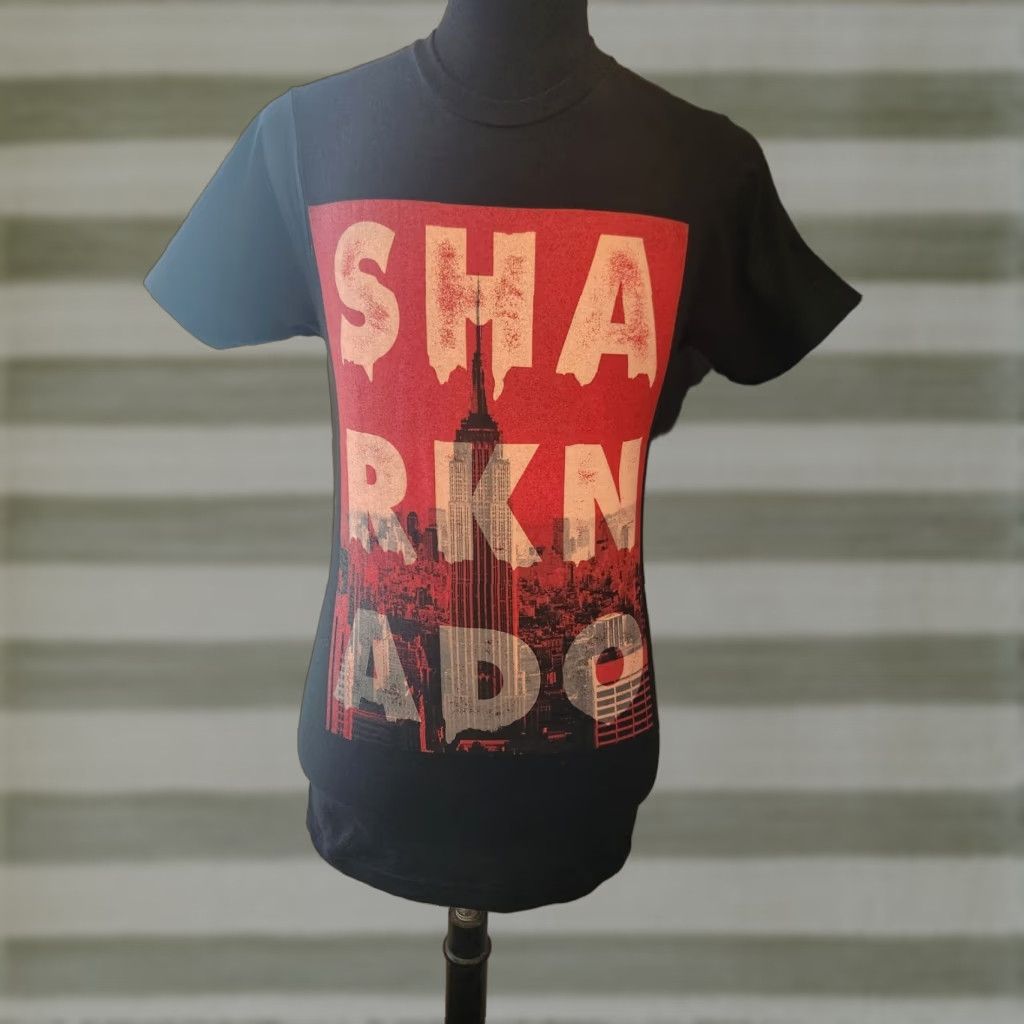 Ripple Junction Sharknado New York City Skyline Graphic Black Movie T Shirt Size Medium Size US M / EU 48-50 / 2 - 1 Thumbnail