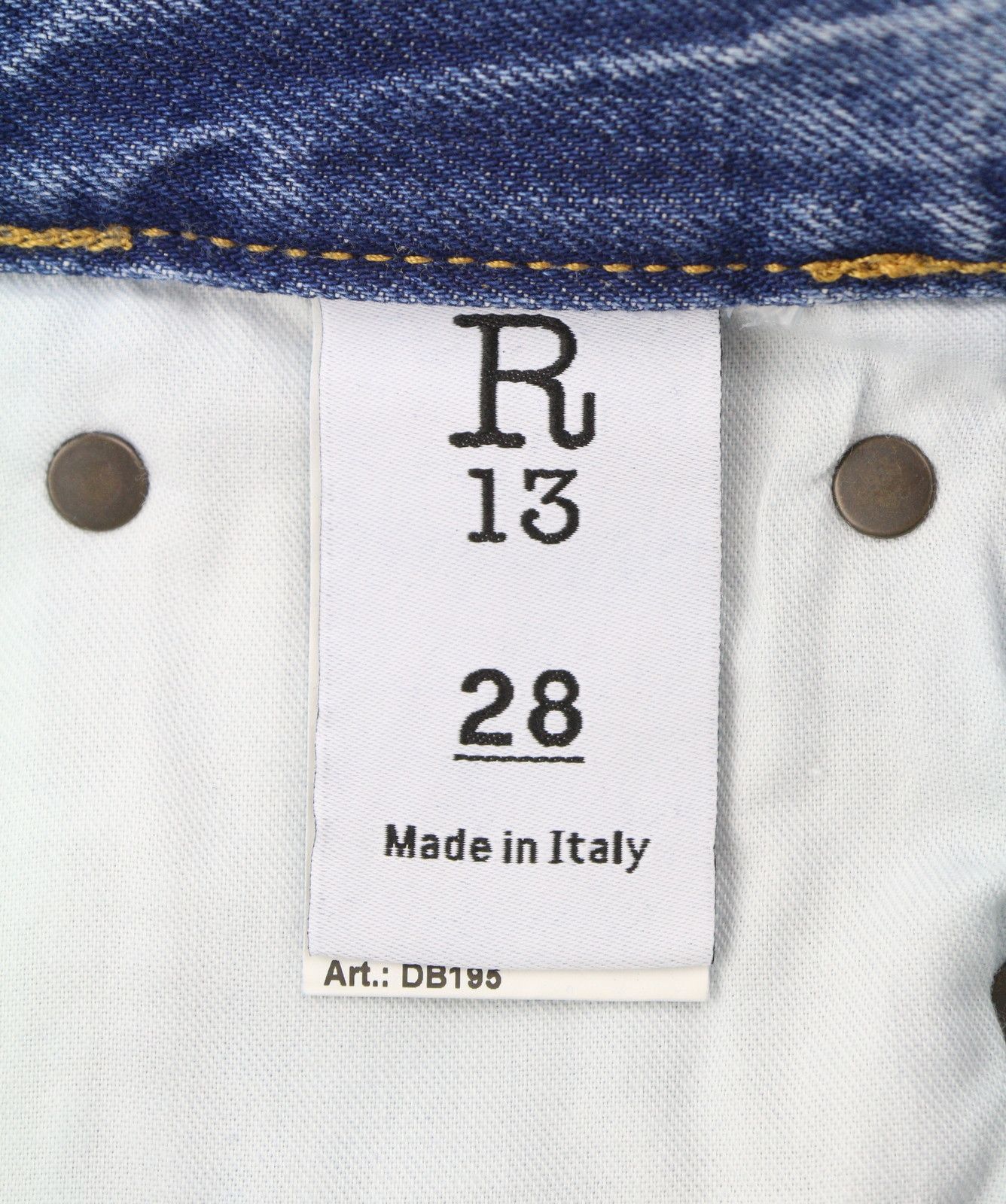 R13 BOYFRIEND 28 Jasper Faded Blue FW25 Jeans 87195 Size 28" / US 6 / IT 42 - 8 Thumbnail