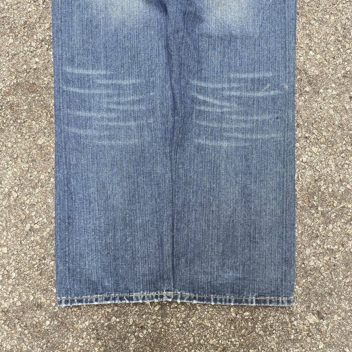 DrunknMunky × Southpole Vintage Y2K Drunkn Munky Denim Faded Baggy Jeans Size US 34 / EU 50 - 9 Thumbnail