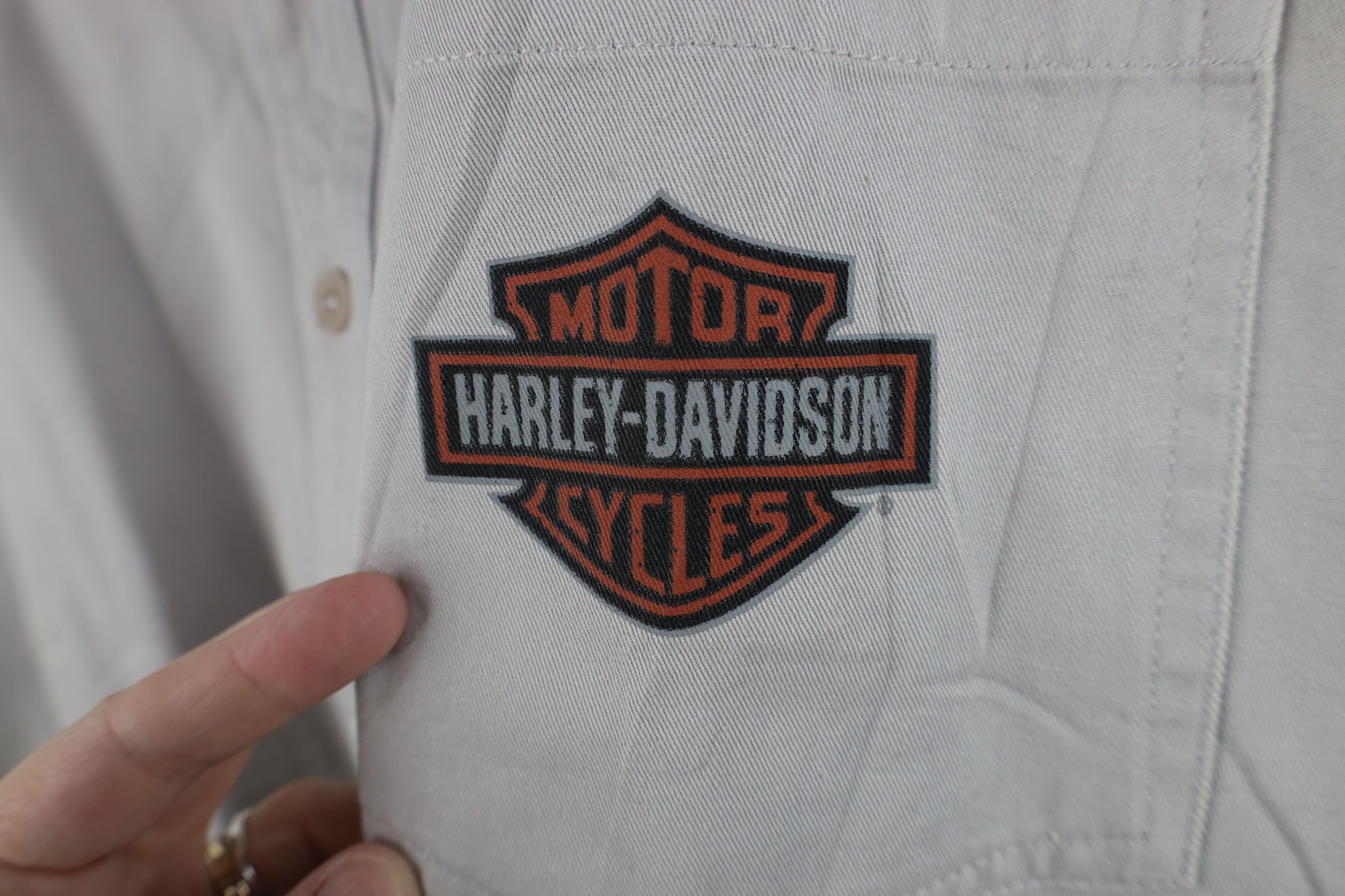 Harley Davidson Vintage Y2K Harley Davidson Off Sleeveless Button Down Shirt Size US XL / EU 56 / 4 - 4 Thumbnail