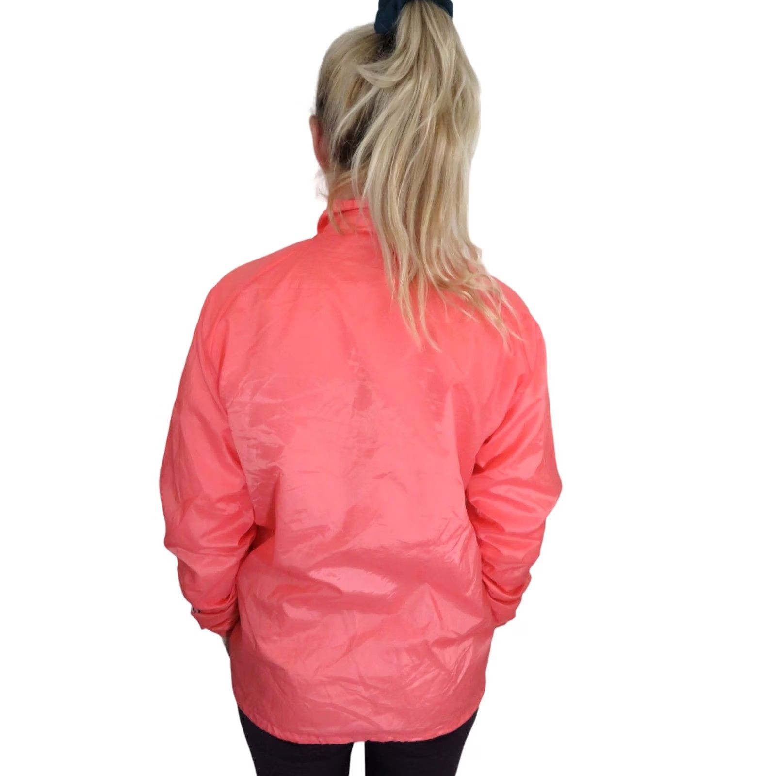 Champion VINTAGE Champion Coach Jacket Unisex Medium Pink Satin 90s Y2K Windbreaker Jacket Size M / US 6-8 / IT 42-44 - 4 Thumbnail