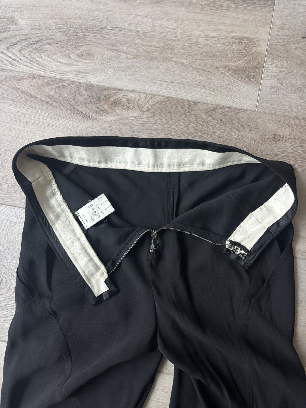 Rick Owens Rick Owens Mainline 2009 Black Viscose Flare Trousers IT 46 Size 32" / US 10 / IT 46 - 5 Thumbnail