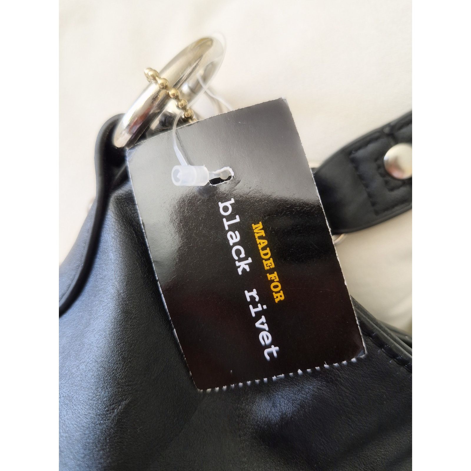 Black Rivet Black Rivet Leather Vintage Black Bag Size ONE SIZE - 4 Thumbnail