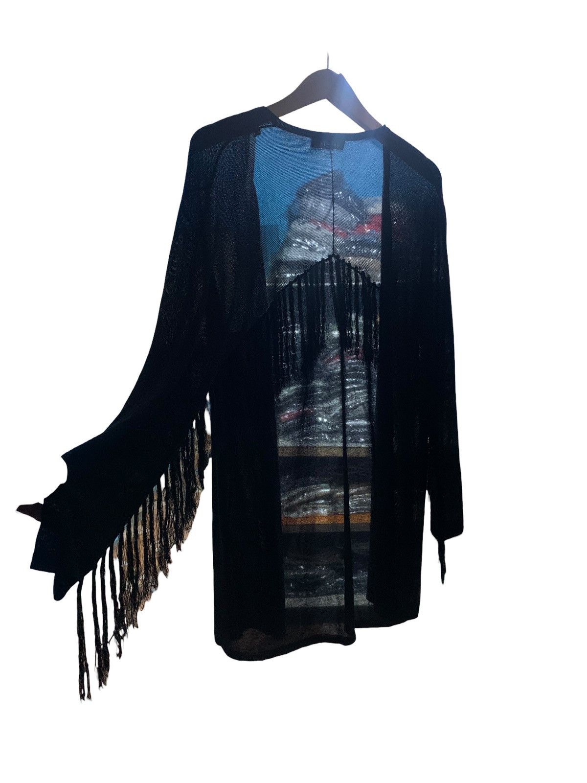 Sandro Sandro Paris fringed mesh viscose cardigan punk style Size US M / EU 48-50 / 2 - 11 Thumbnail