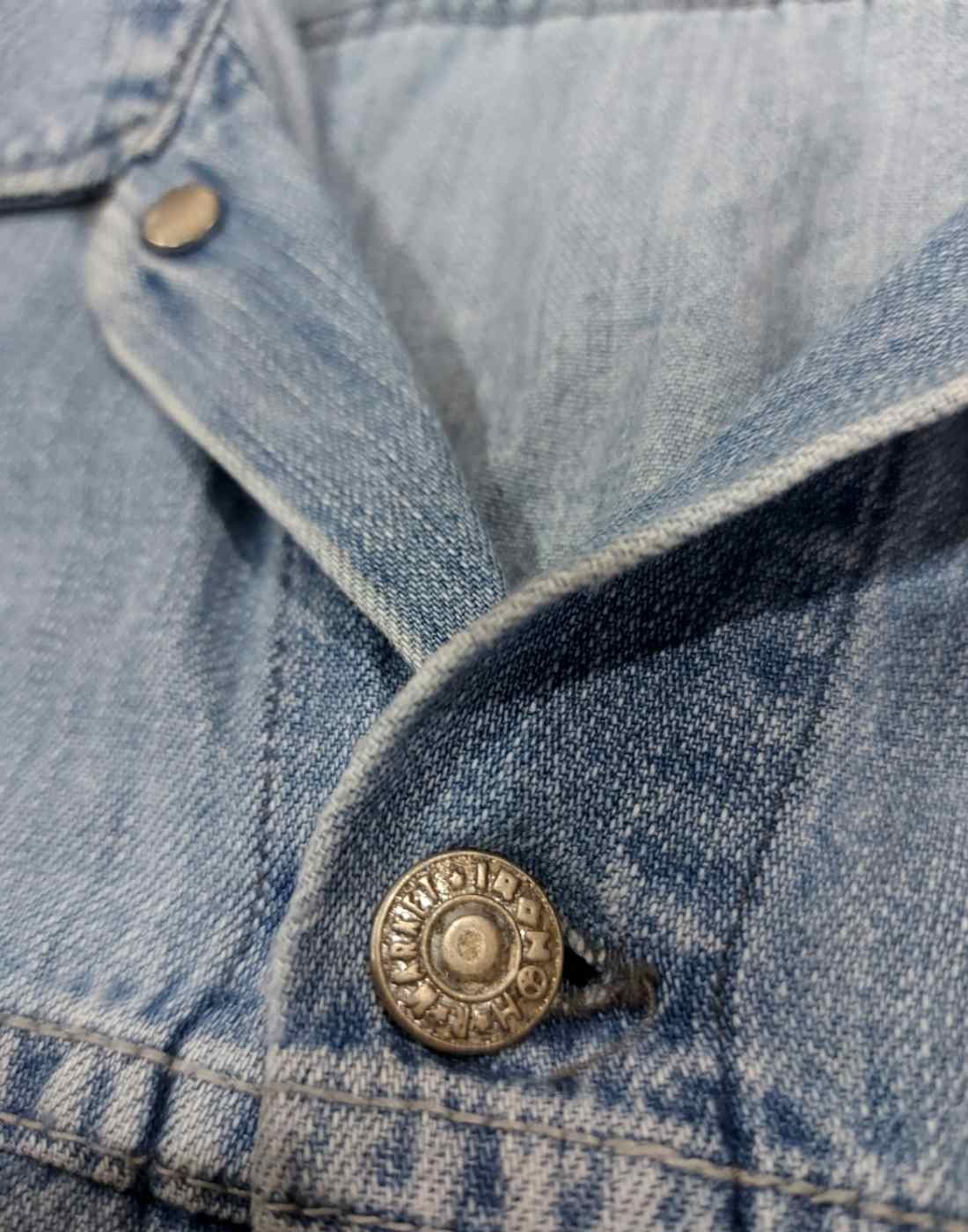 Blue Blue Japan Rare! Vintage Blue/Blue Japan Denim Button Up Shirt Size US M / EU 48-50 / 2 - 7 Thumbnail