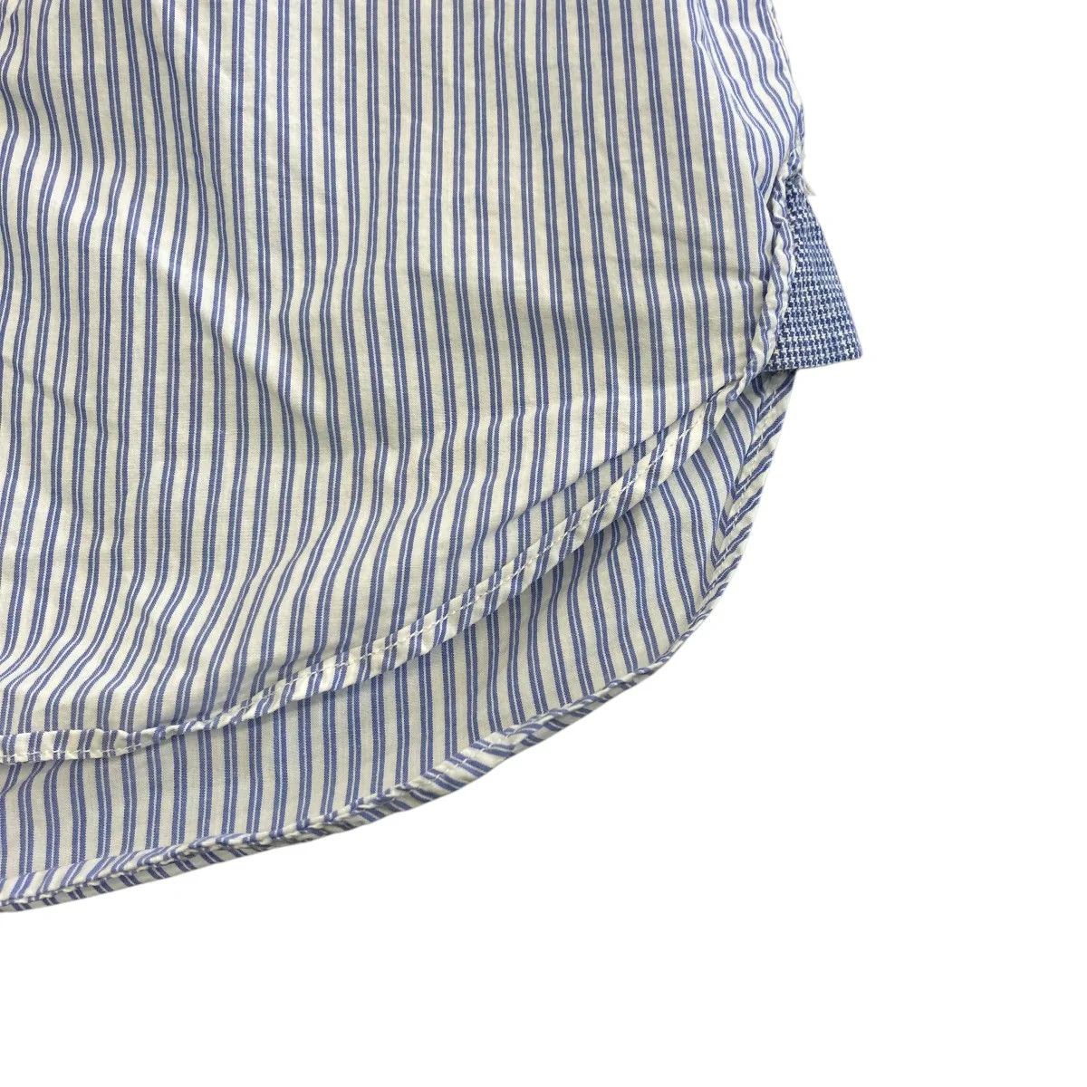Comme des Garcons × Junya Watanabe AD2011 Elbow Patch Patchwork Button Up Striped Shirt Size US XS / EU 42 / 0 - 4 Thumbnail