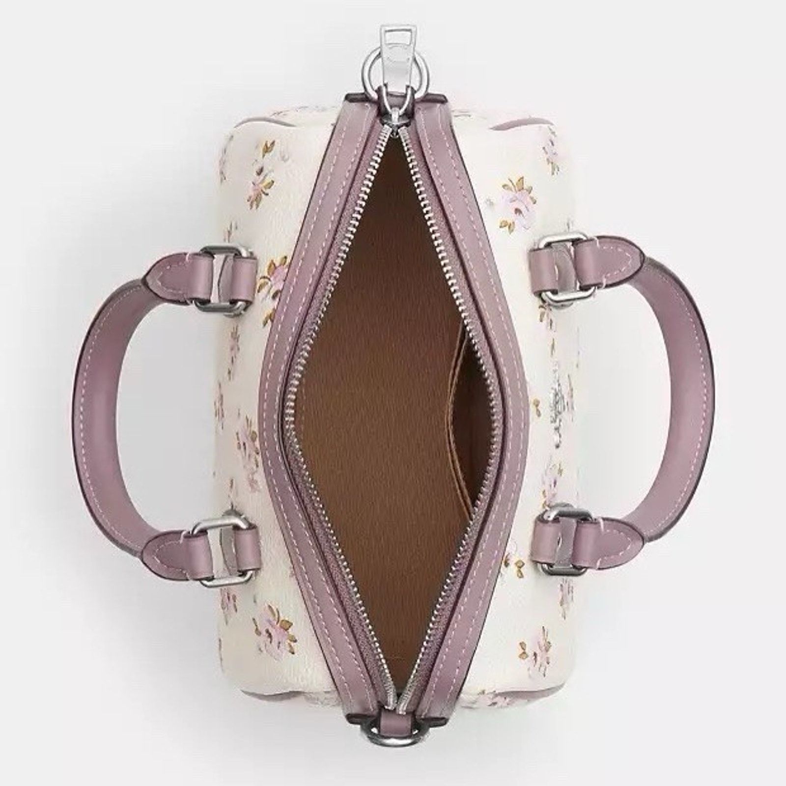 Coach NWT Coach Mini Rowan Crossbody Bag Floral Print CAL69 Chalk Size ONE SIZE - 12 Thumbnail
