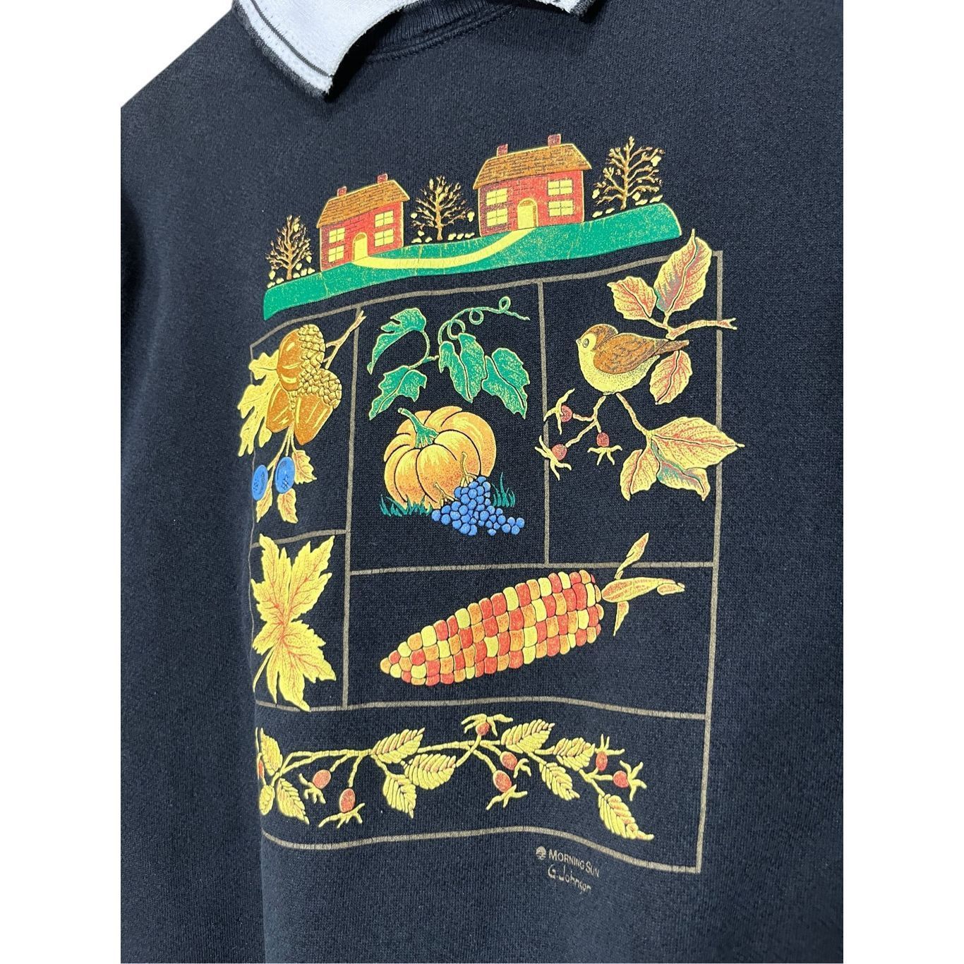 Other Vintage Morning Sun Sweatshirt Black Fall USA Grandma Autumn Size S Size S / US 4 / IT 40 - 2 Thumbnail