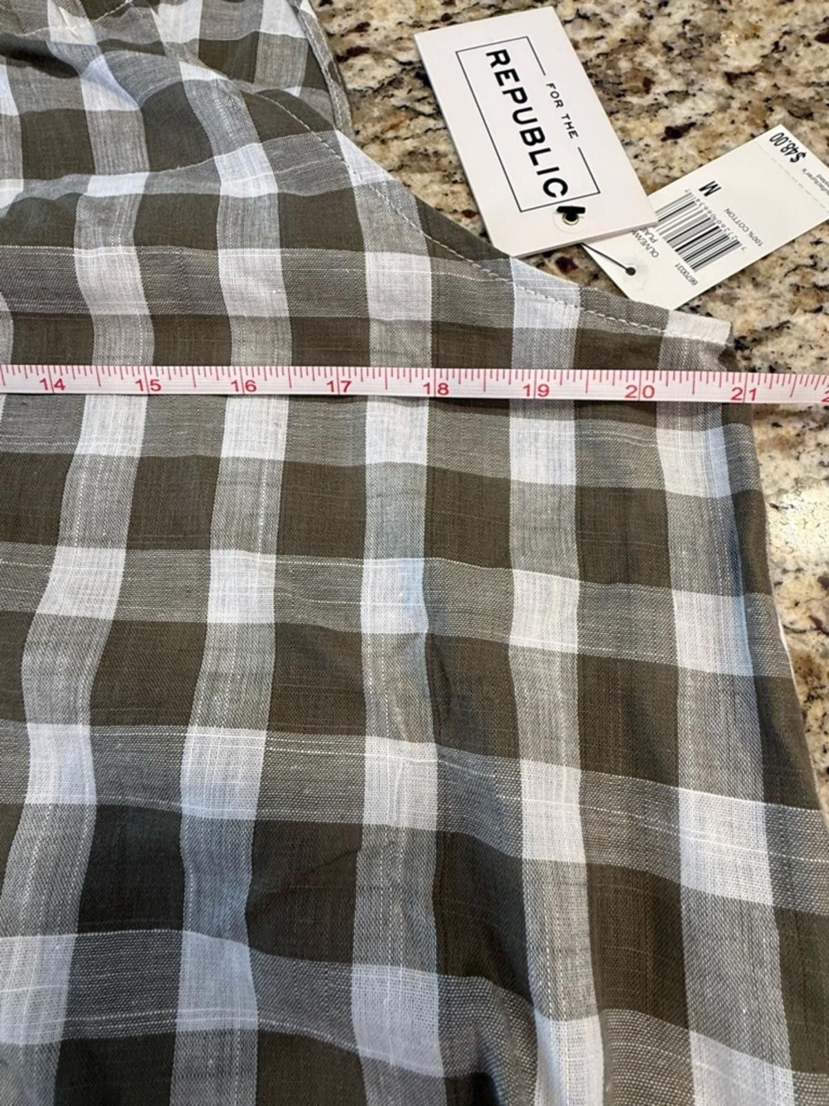 Other For the Republic brown white checkered ruffled tank top SZ M Size M / US 6-8 / IT 42-44 - 9 Thumbnail