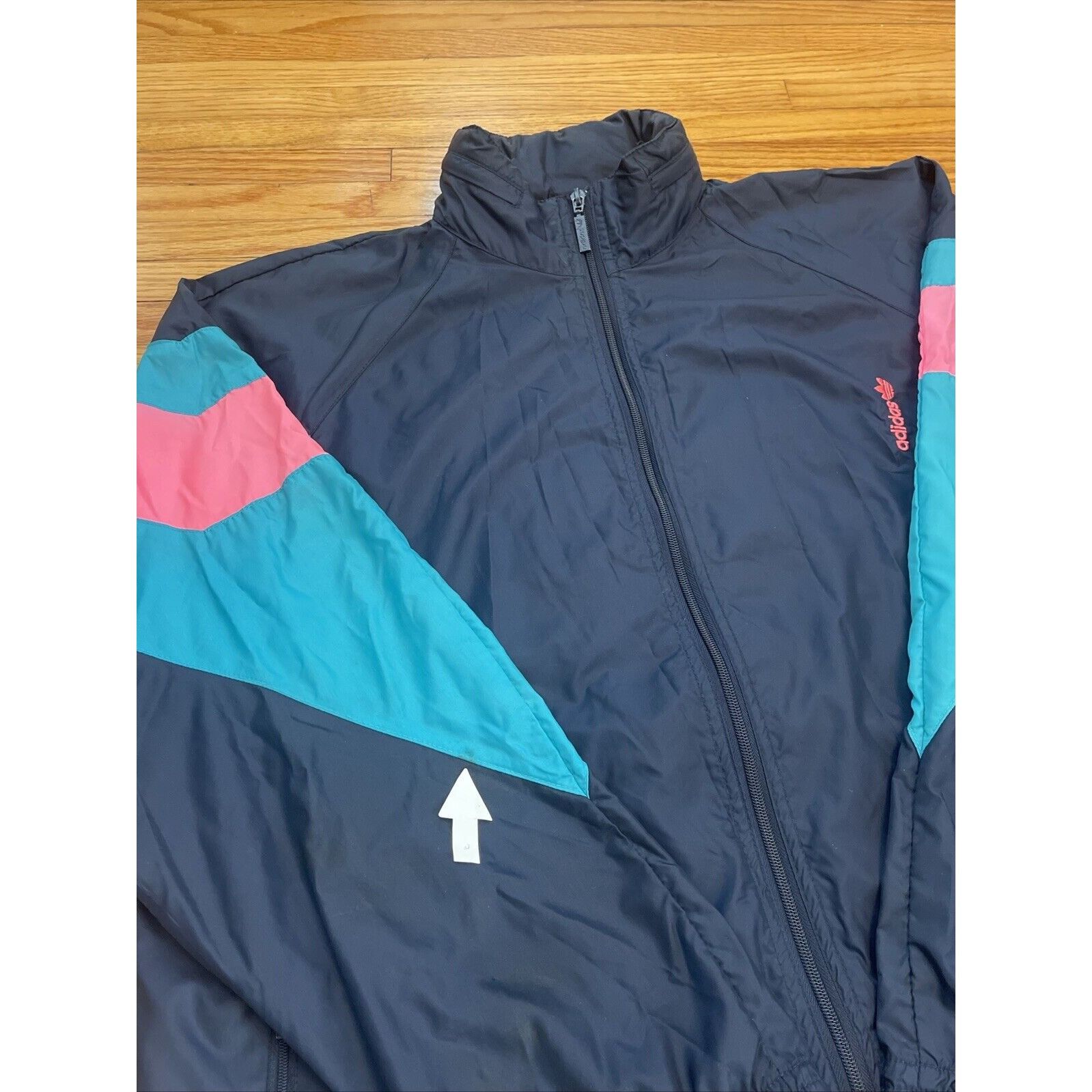 Adidas Vintage 90's Medium Adidas 3 Stripes Full Zip Lightweight Wi Size US M / EU 48-50 / 2 - 6 Thumbnail