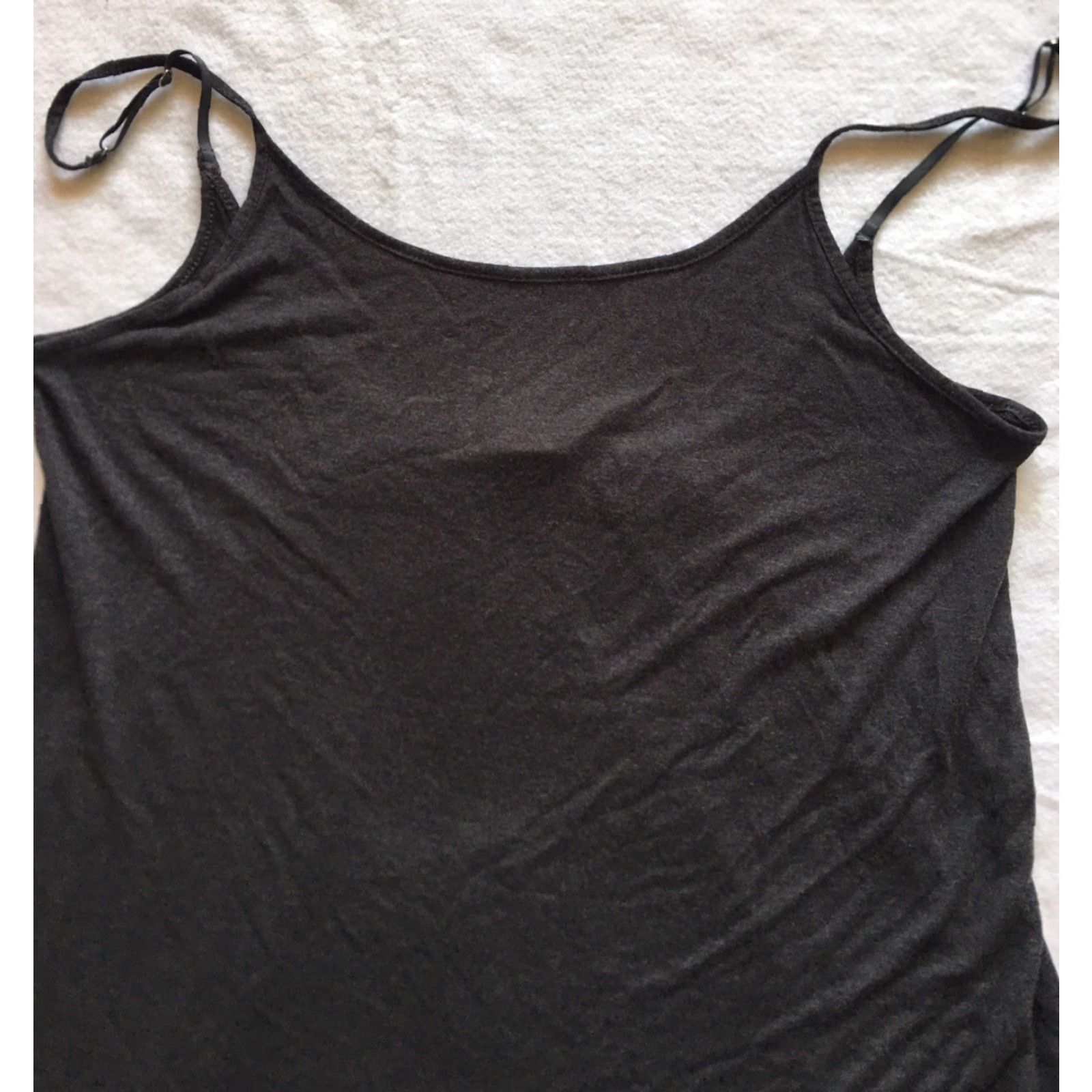 Vintage Josie Tank Top Women Tank M Black Trim Spaghetti Strap Cotton Blend Lace Camisole Casual Size M / US 6-8 / IT 42-44 - 2 Thumbnail