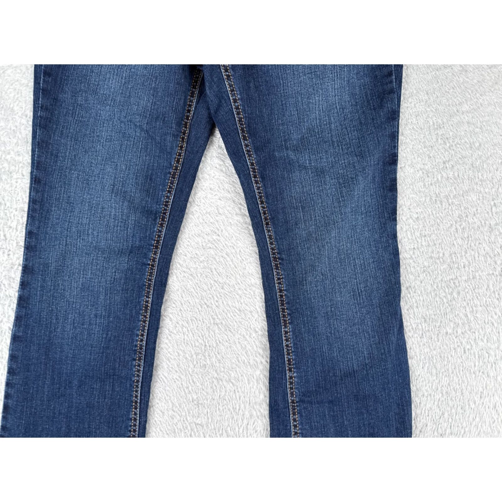 Vintage Maurices Jeans Women 4 S Blue Denim Bootcut Flare High Rise Curvy Cotton 26x28 Size 27" / US 4 / IT 40 - 3 Thumbnail