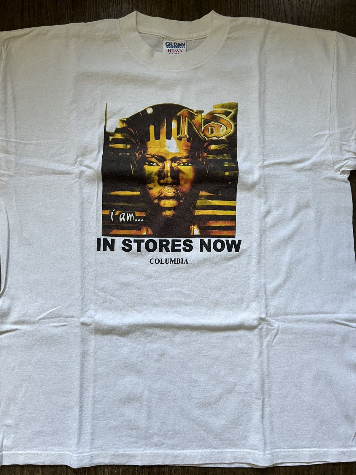 image of Vintage Nas I Am Album Promo Shirt Size XL in White, Men's