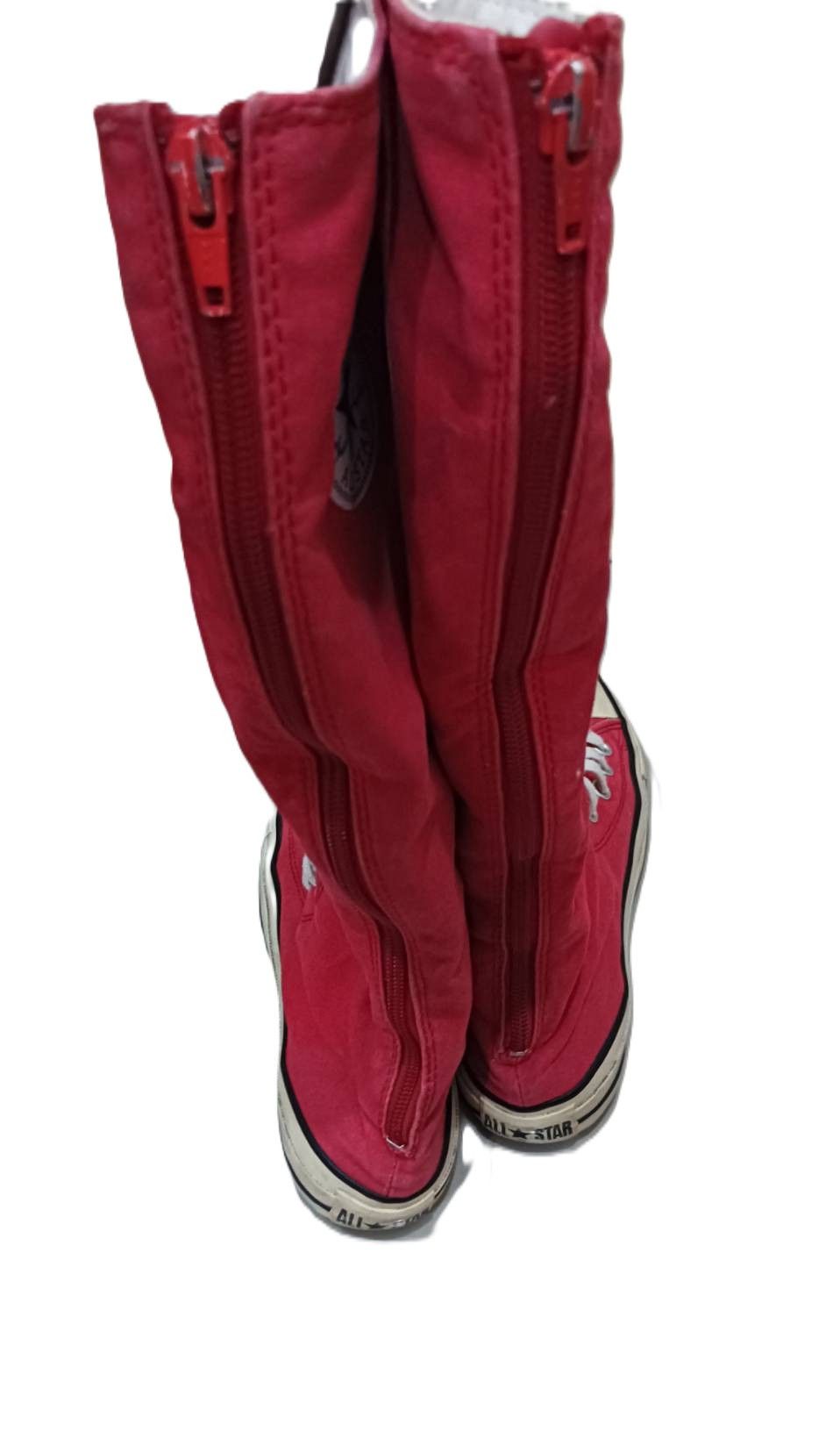 Converse × Vintage Converse All Star Chuck Taylor Knee High Y2K Red Tall Size US 7 / EU 40 - 3 Thumbnail