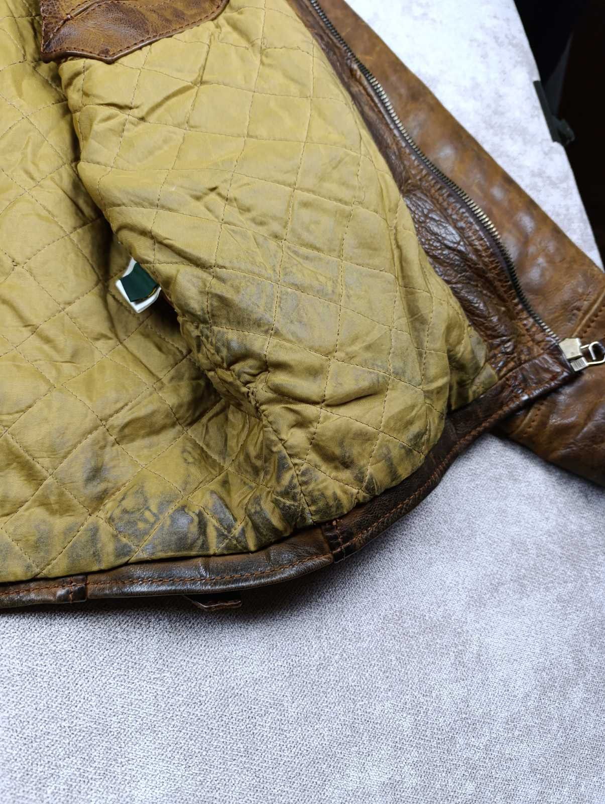 Vera Pelle CONQUET VERA PELLE VINTAGE LEATHER MENS FLYING JACKET Size US M / EU 48-50 / 2 - 13 Thumbnail