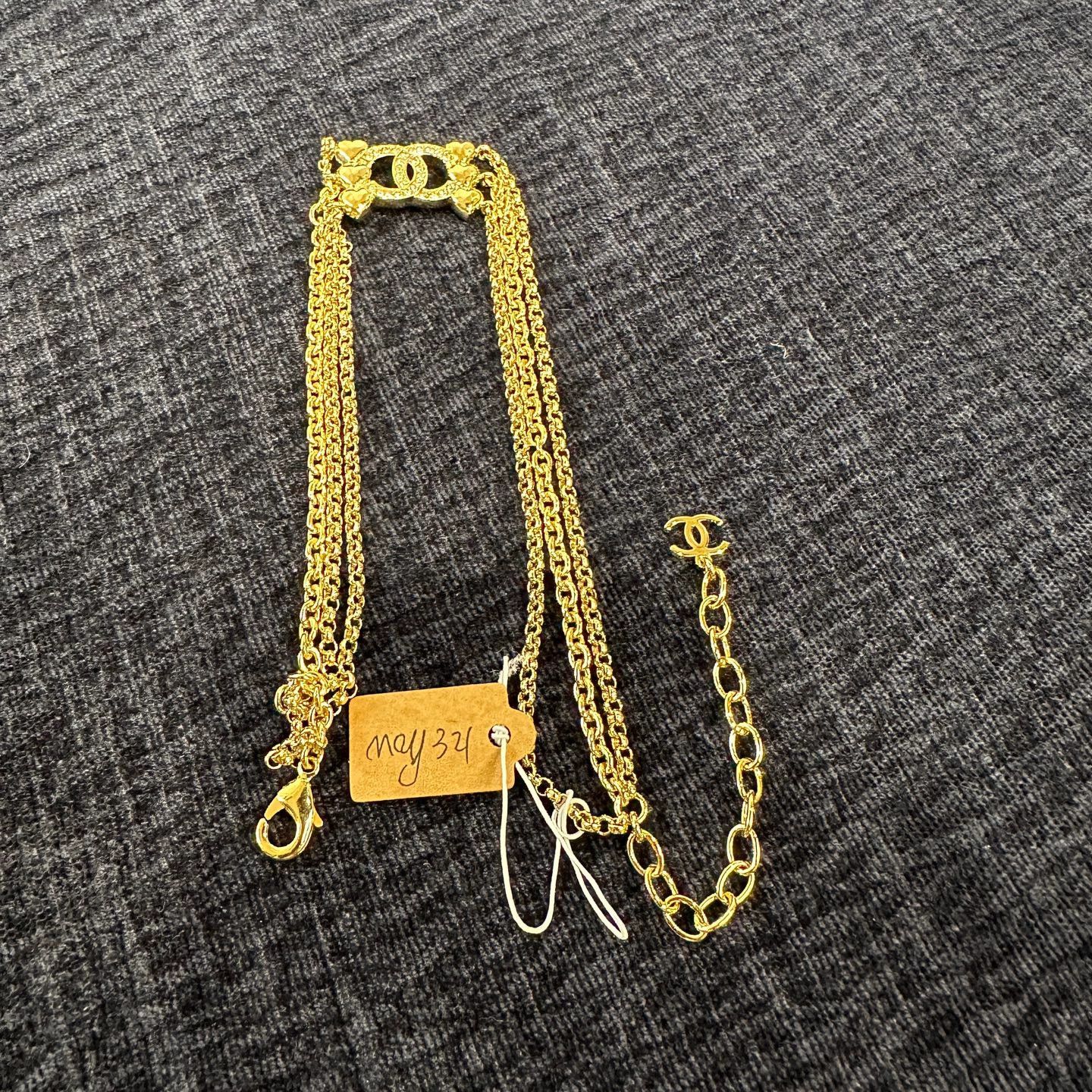 Chanel Chanel May321 23P Heart CC Triple Layer Choker Necklace Size ONE SIZE - 6 Thumbnail