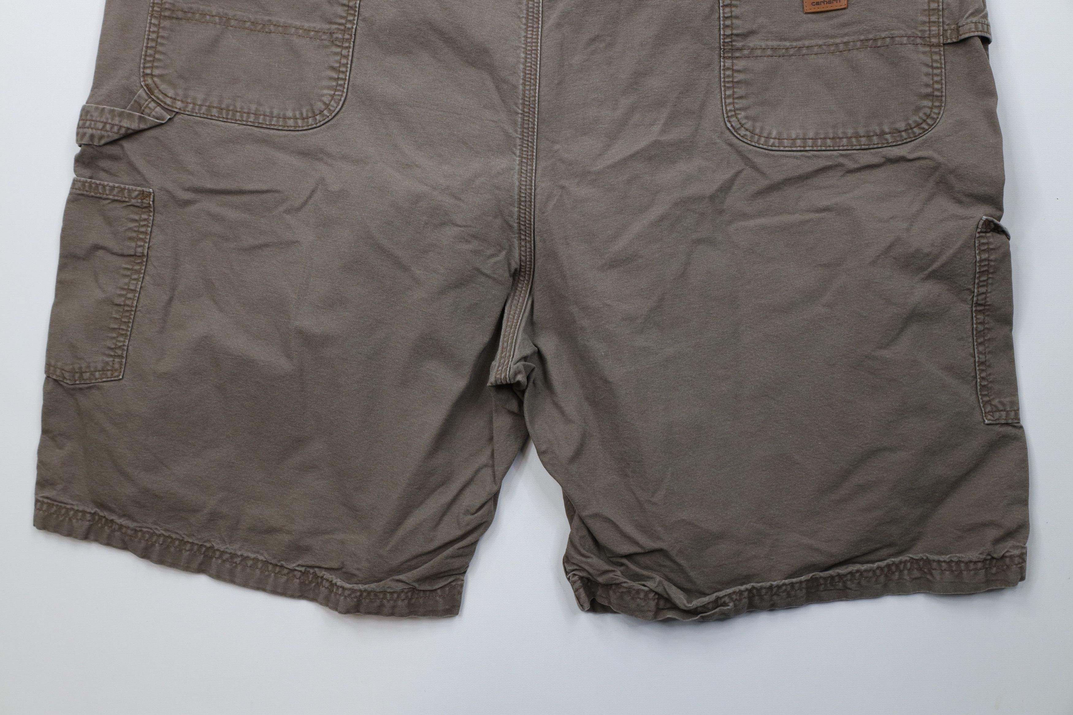 Carhartt Vintage Y2K Carhartt Relaxed Fit Dungaree Shorts Light Brown Size US 44 / EU 60 - 14 Thumbnail