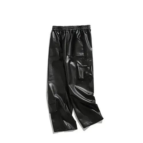 Jean Avant garde multi pocket cargo pu leather pants Size US 30 / EU 46 - 3 Thumbnail