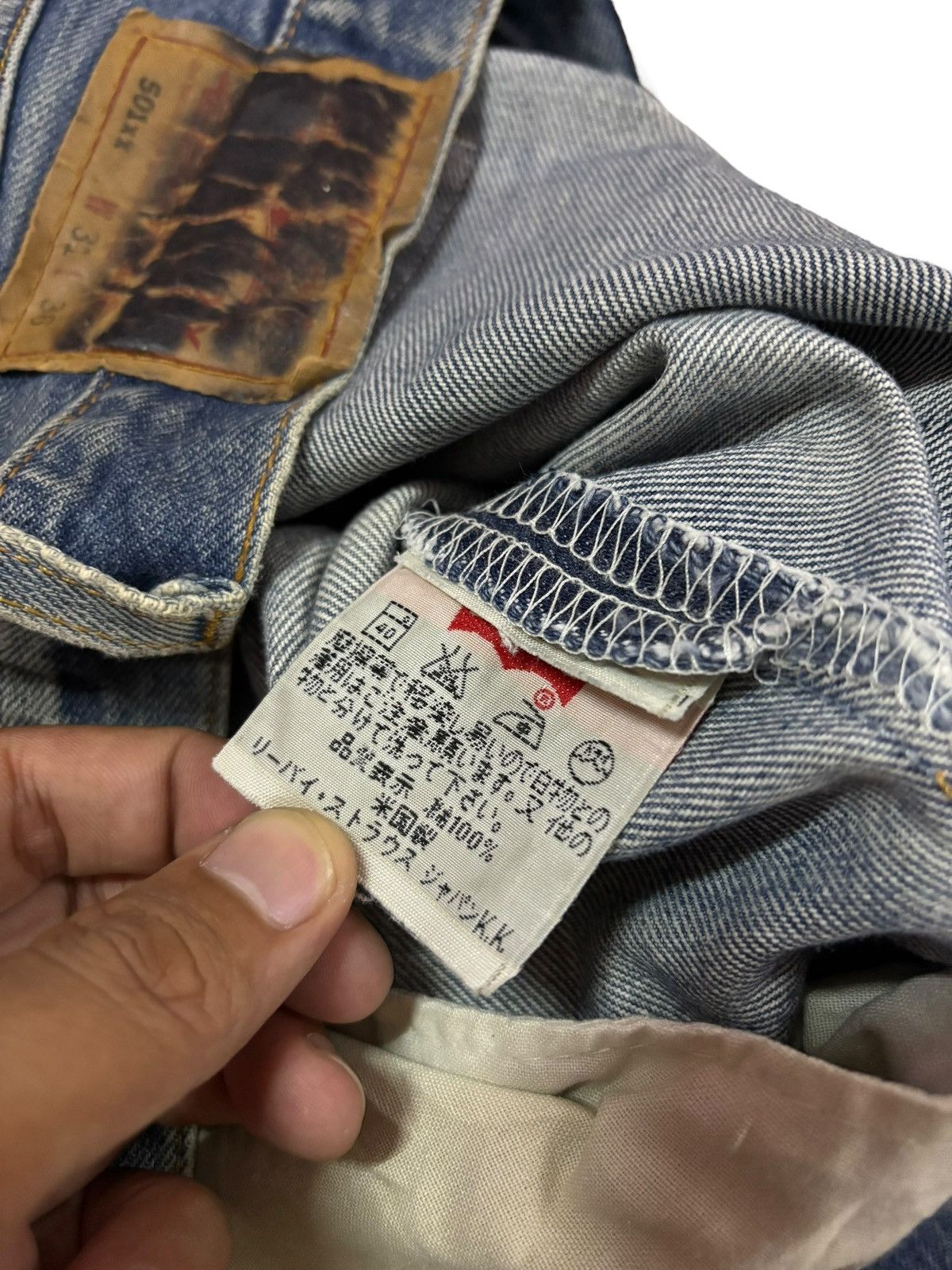 Levi's Vtg 90s Levis 501 Distressed Jeans Size US 30 / EU 46 - 10 Thumbnail