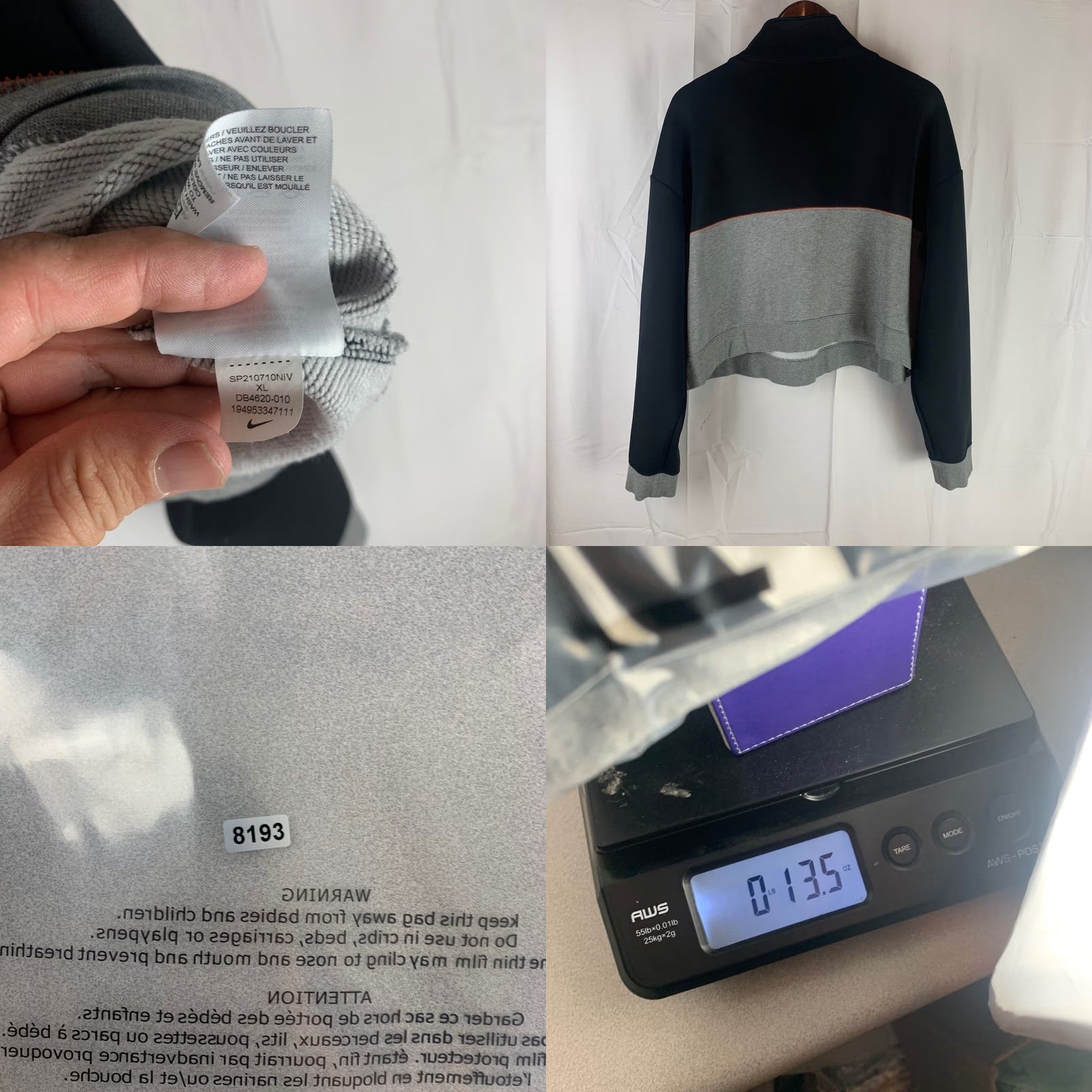 Nike NIKE PRO GET FIT ICON CLASH Fleece Half-Zip Pullover Women's XL Black Colorblock Swoosh Logo 1/2 Zip Dri-FIT Size XL / US 12-14 / IT 48-50 - 8 Thumbnail