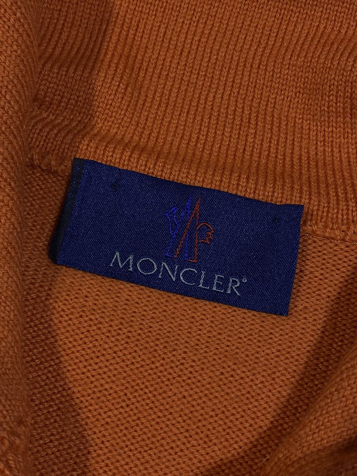 Moncler × Vintage Vintage Moncler Orange Nylon Knit Vest Size L / US 10 / IT 46 - 14 Thumbnail