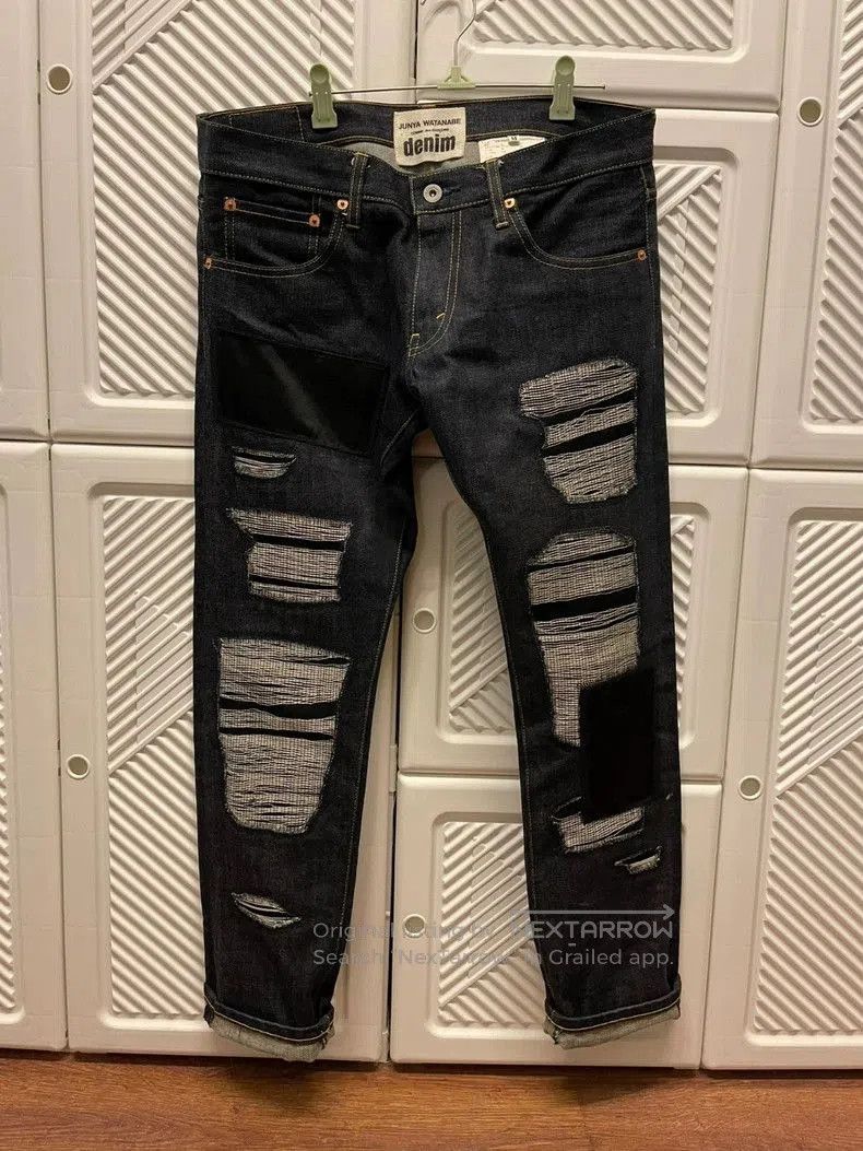 Junya Watanabe Junya Watanabe Satin Panel Jeans. Size US 30 / EU 46 - 1 Thumbnail