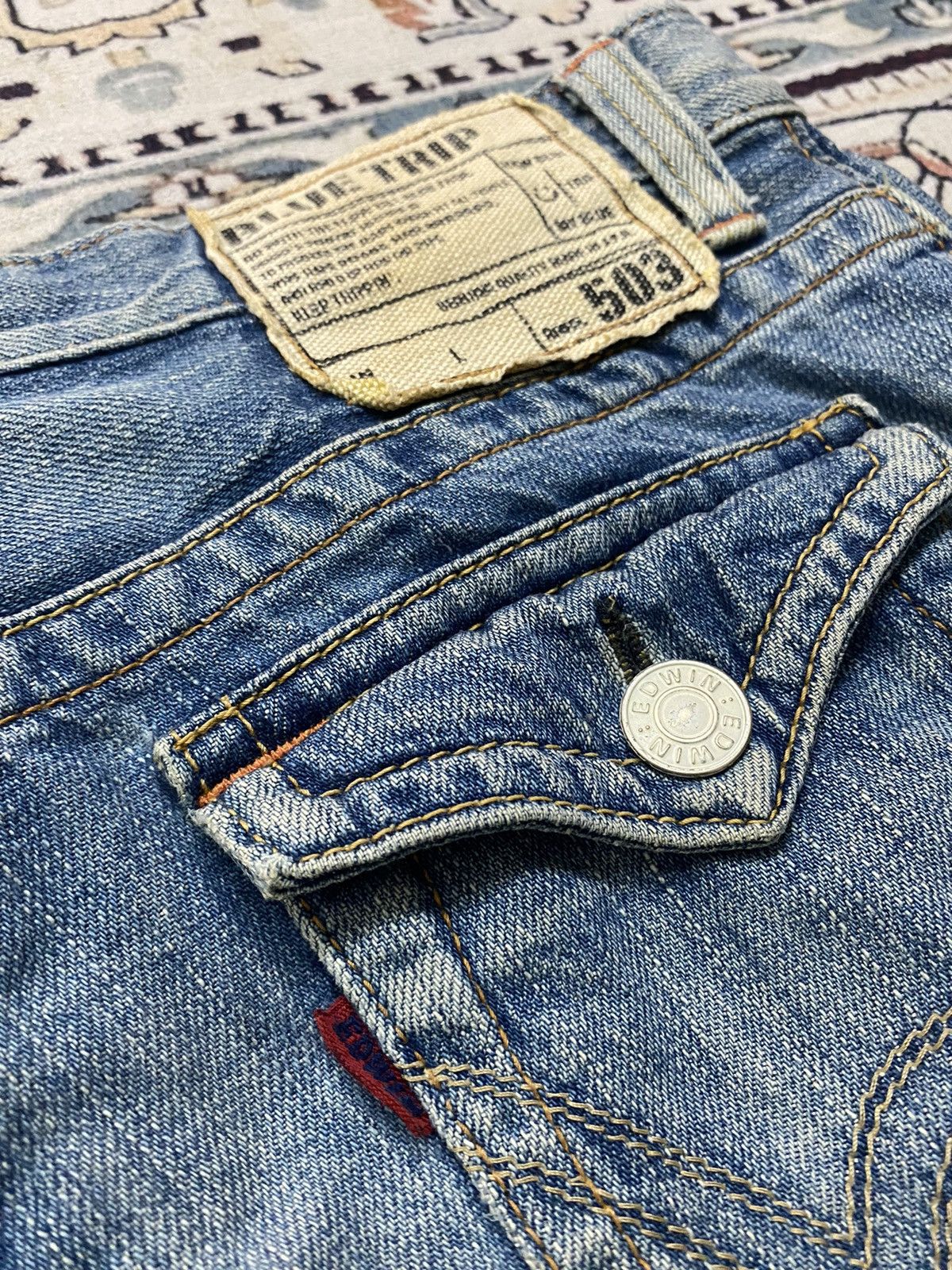 Edwin × Vintage 🔥 Flared Jeans X Edwin 503 Size US 32 / EU 48 - 6 Thumbnail